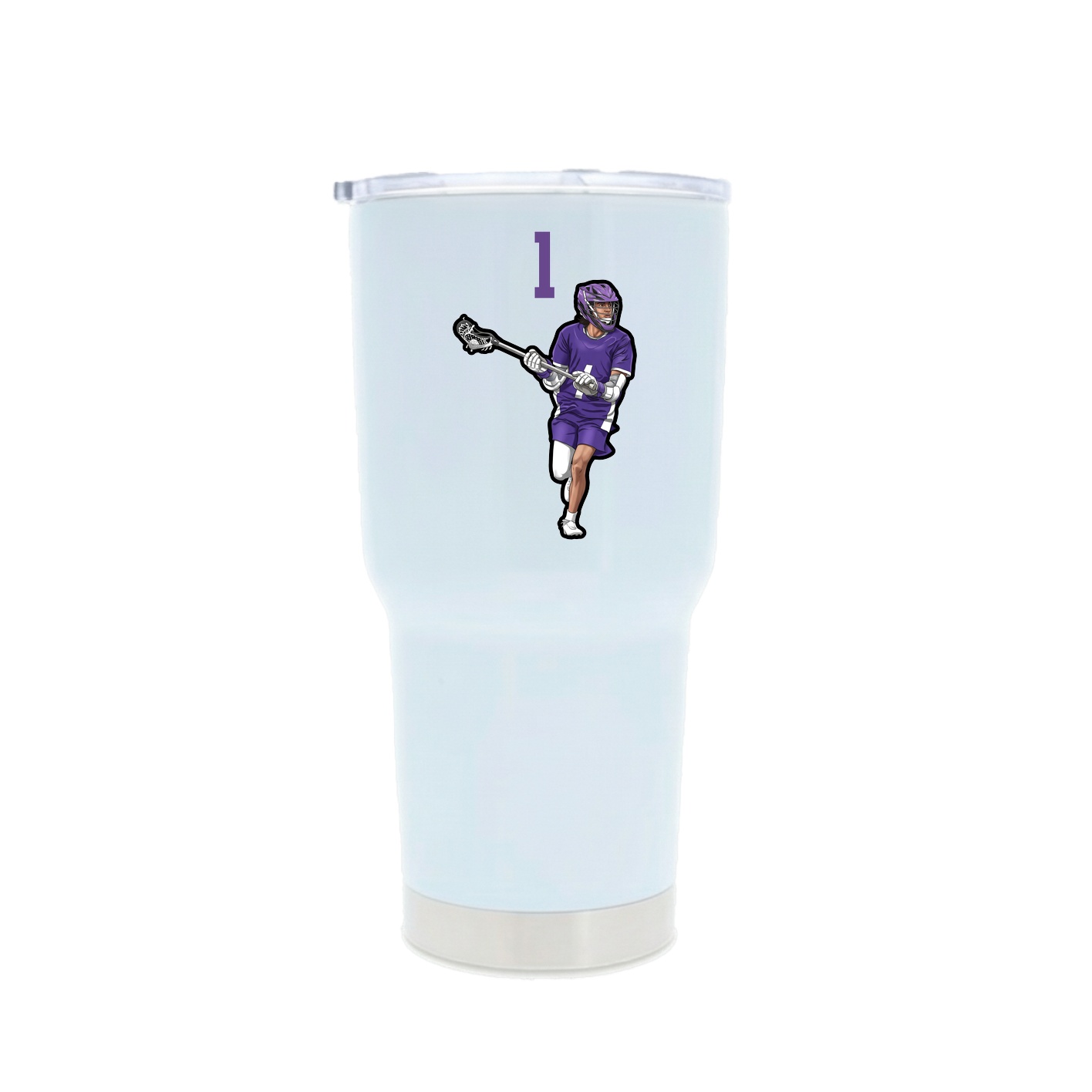 30oz Stainless Steel Tumbler — Number Top in White