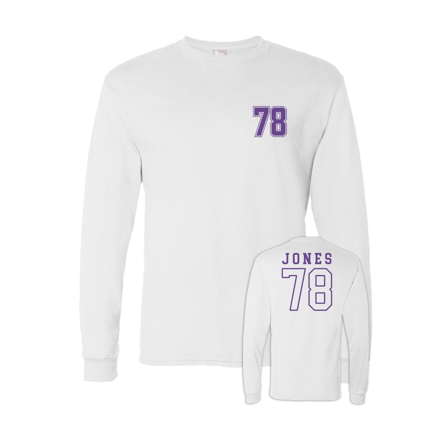Long Sleeve Tee — Chest Back in White