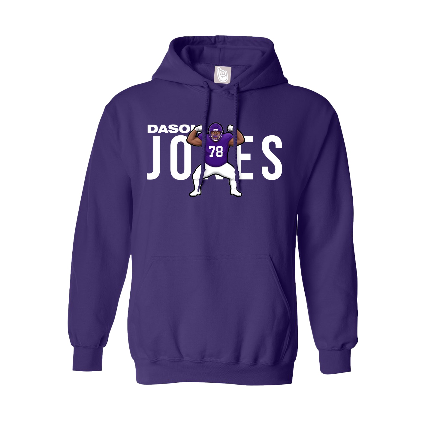 Youth Hoodie — Player Name in Purple