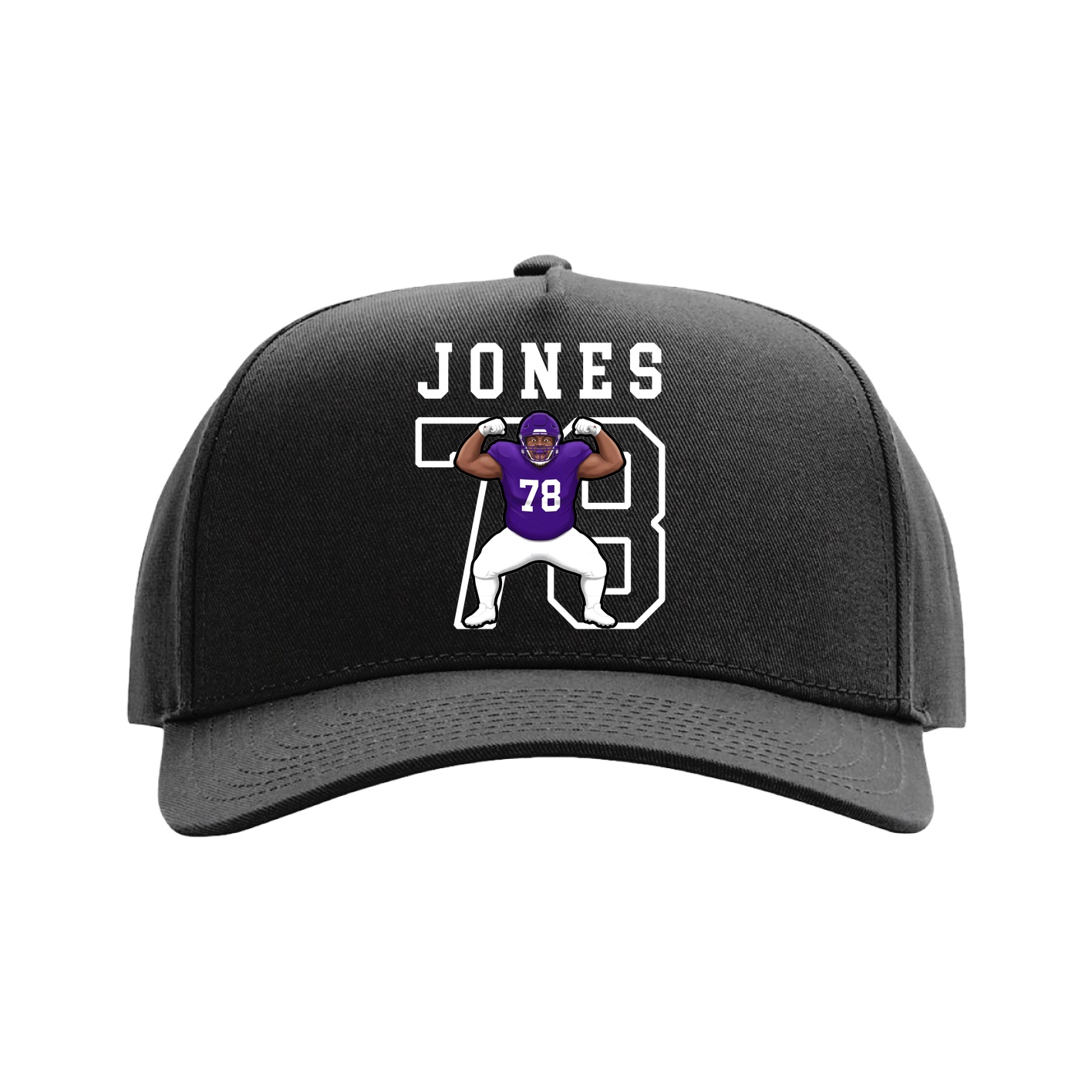 Full Fabric Five-Panel Champ Cap — Shirsey in Black