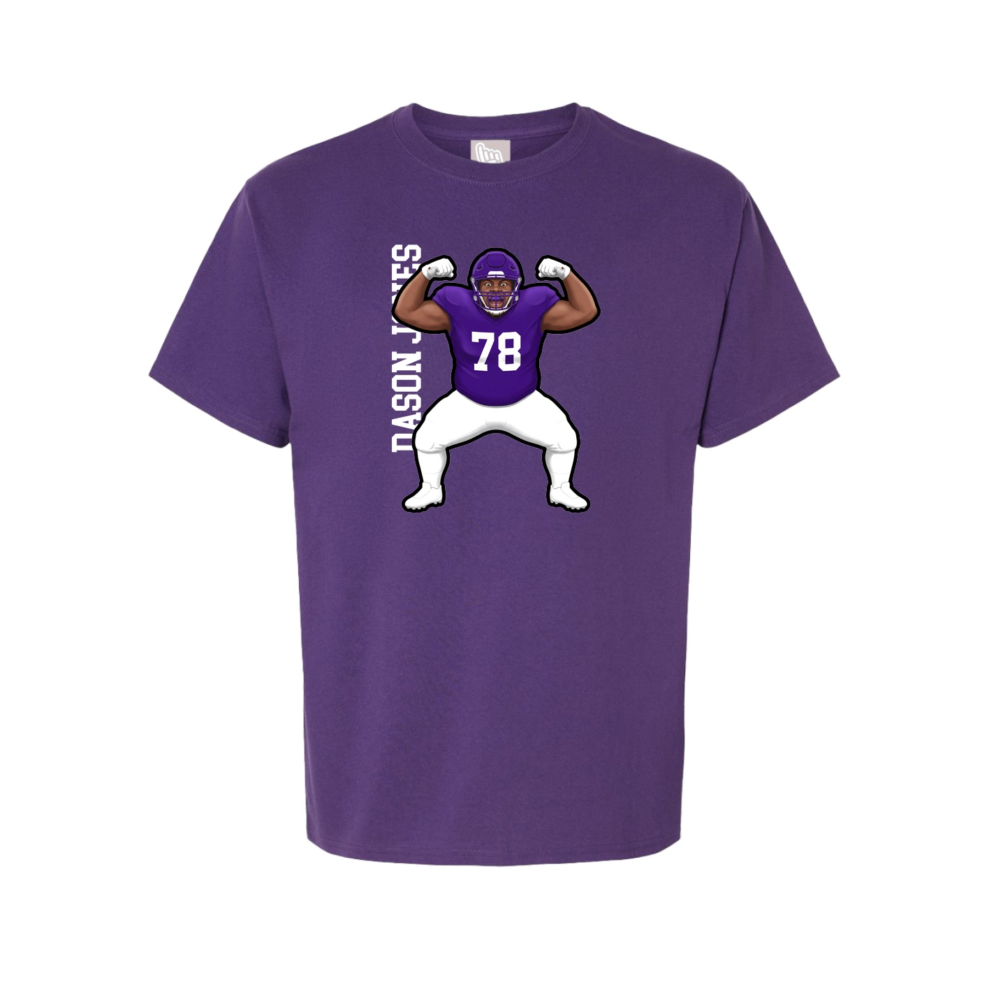 Tee — Name Vertical in Purple