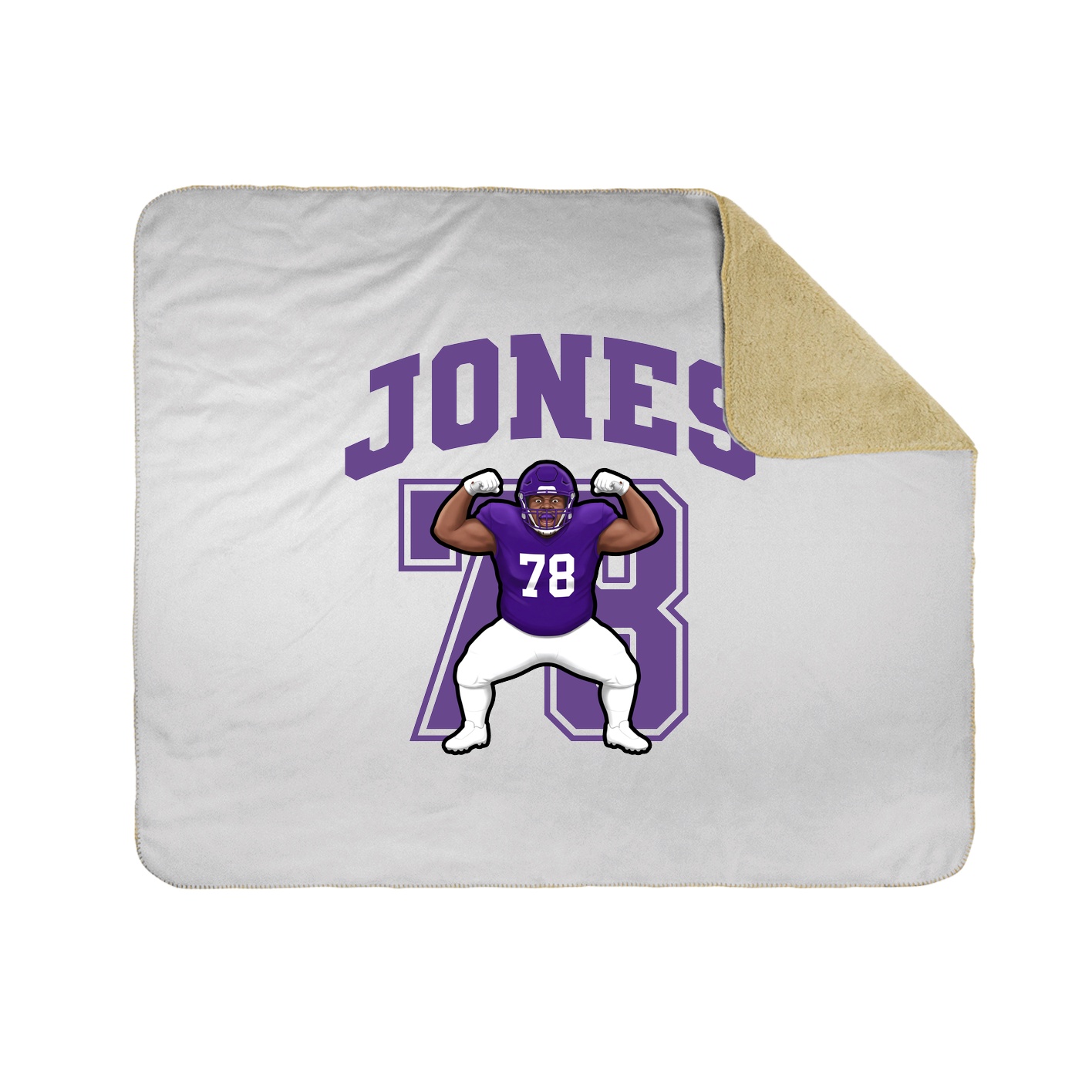 Throw Blanket — Number in White