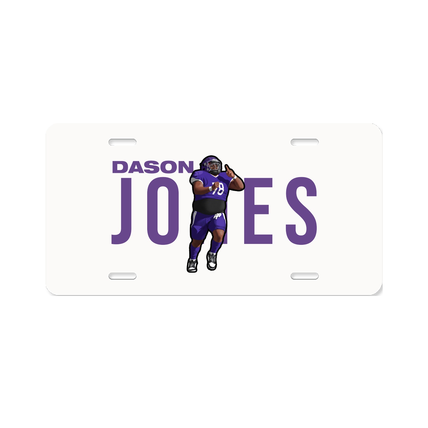 License Plate — Player Name in Classic