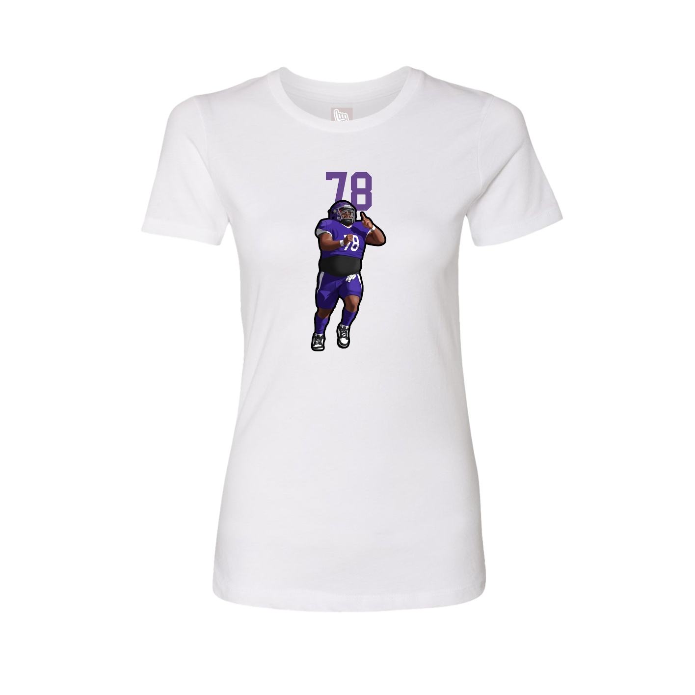 Fitted Women's Tee — Number Top in White