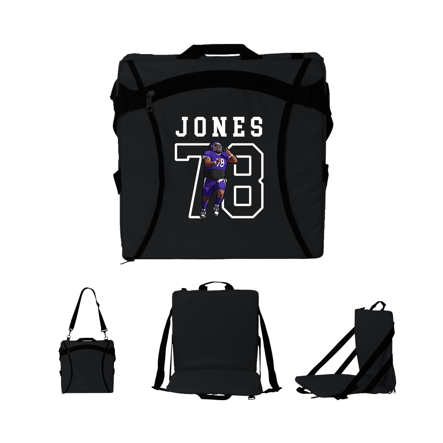 Folding Stadium Seat — Shirsey in Black