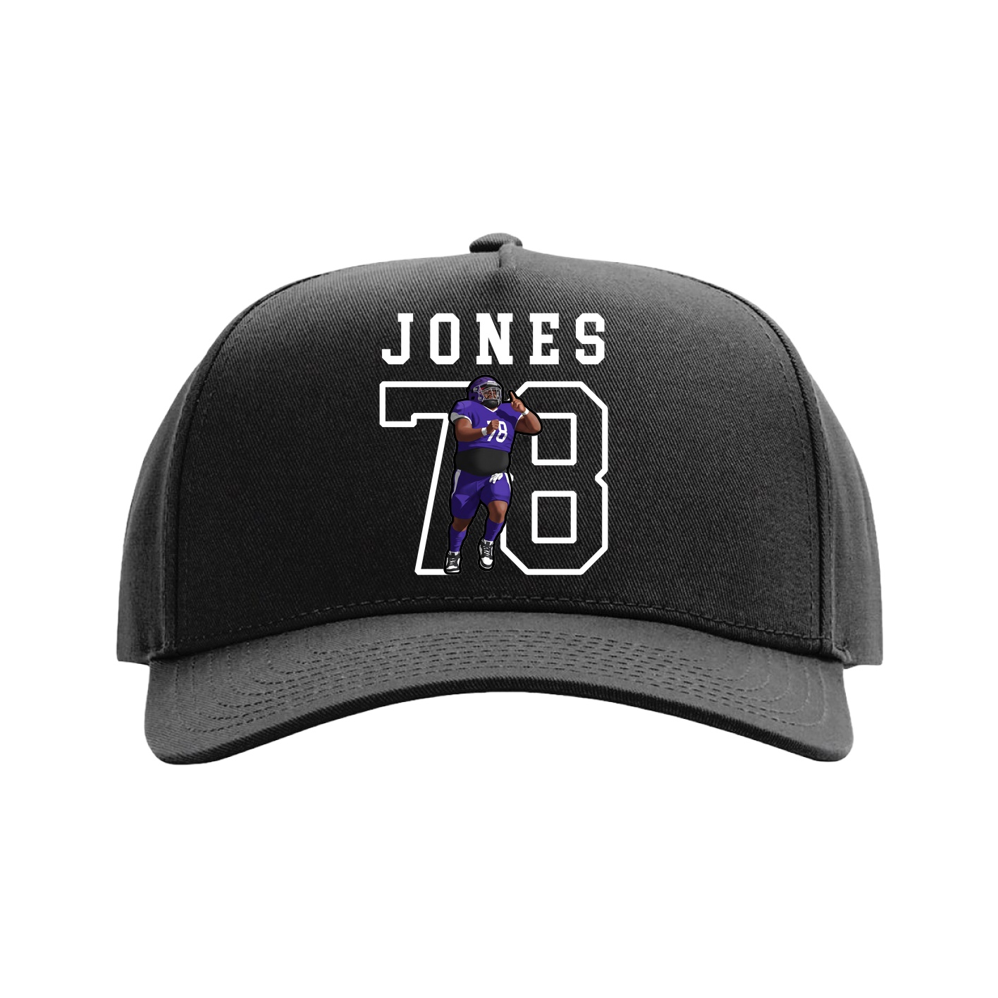 Full Fabric Five-Panel Champ Cap — Shirsey in Black
