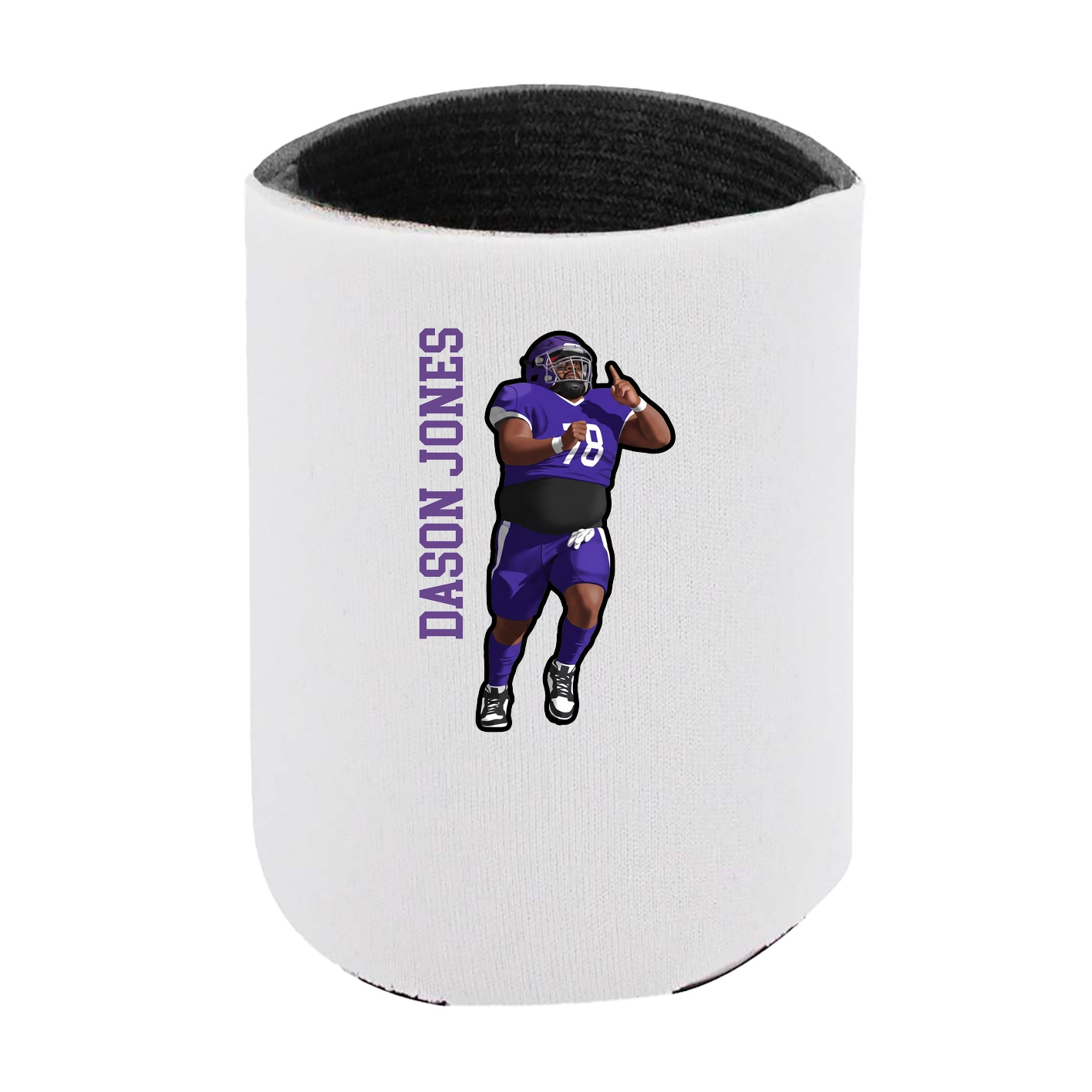 Can Holder — Name Vertical in White
