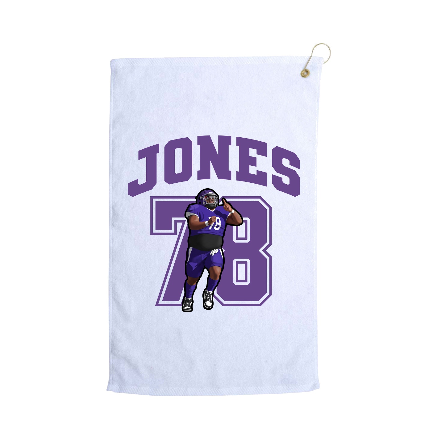 Golf Towel — Number in White