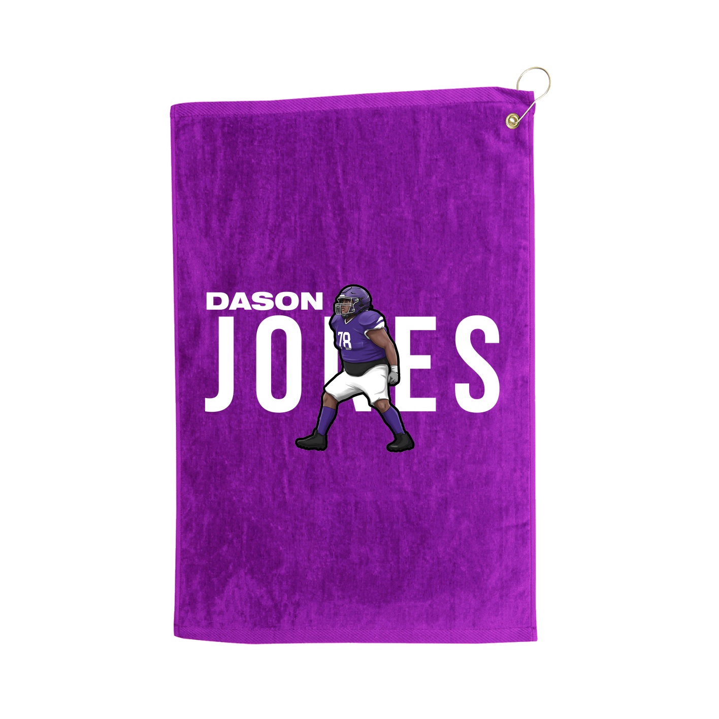 Golf Towel — Player Name in Purple