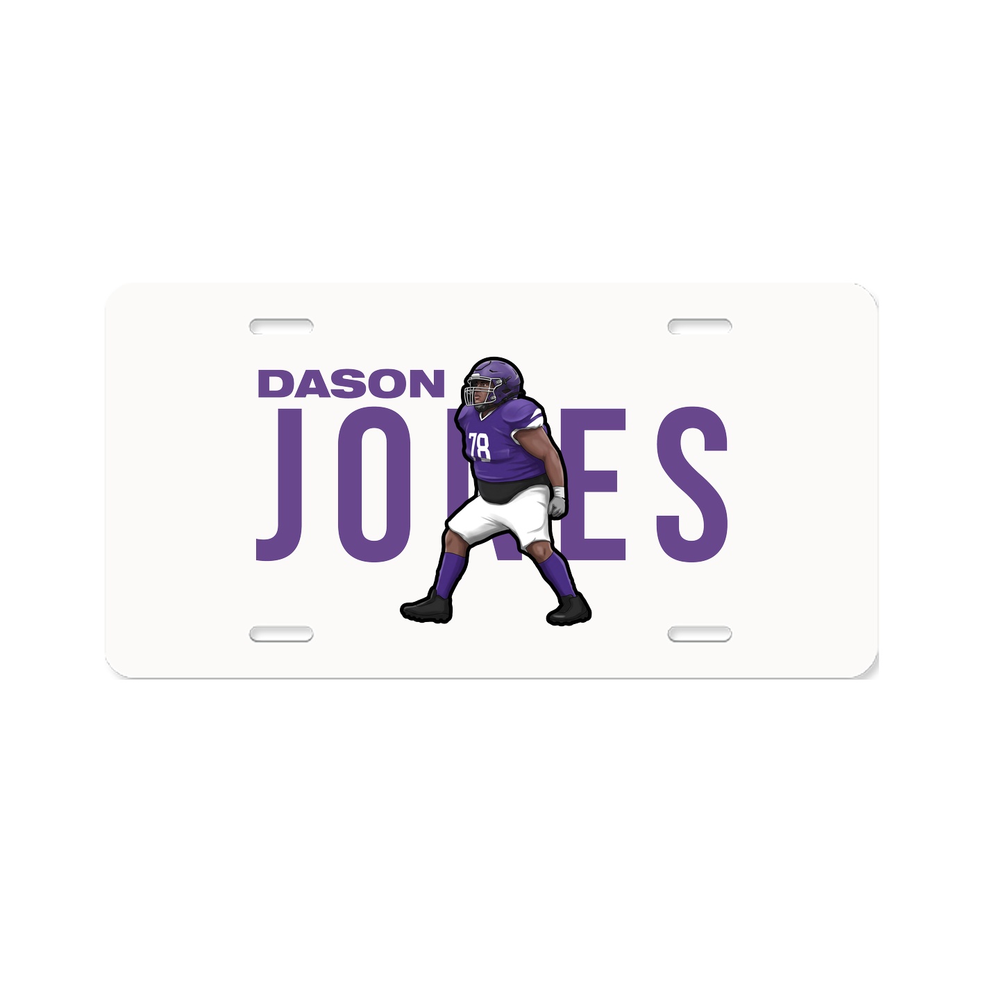 License Plate — Player Name in Classic