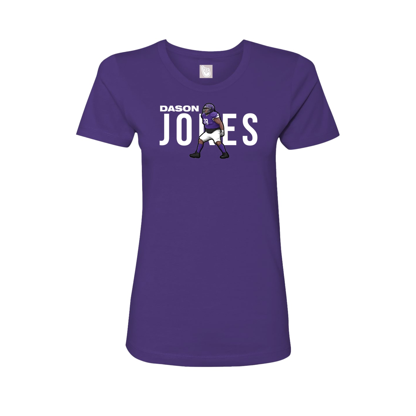 Fitted Women's Tee — Player Name in Purple