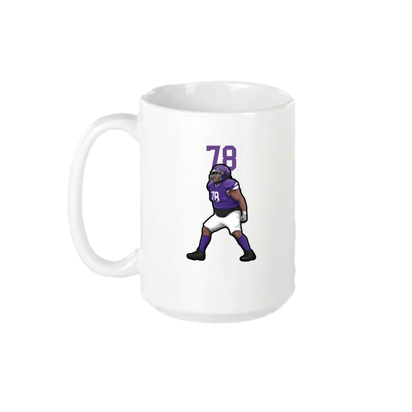 15oz Coffee Mug — Number Top in White