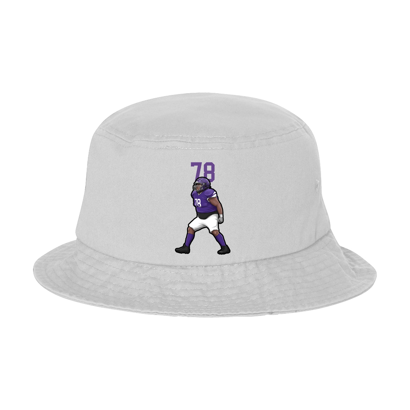 Bucket Cap — Number Top in White