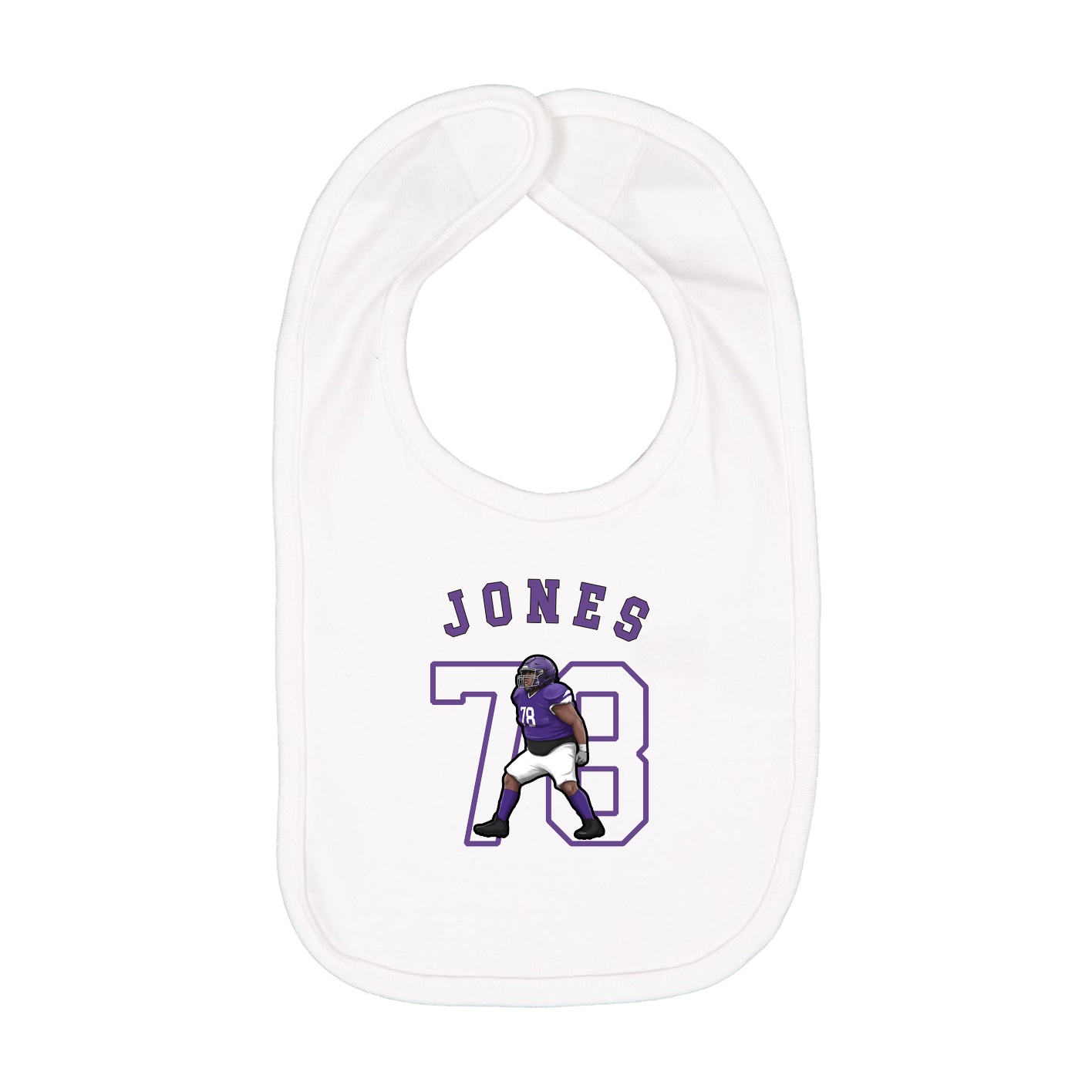 Infant Bib — Shirsey Arch in White