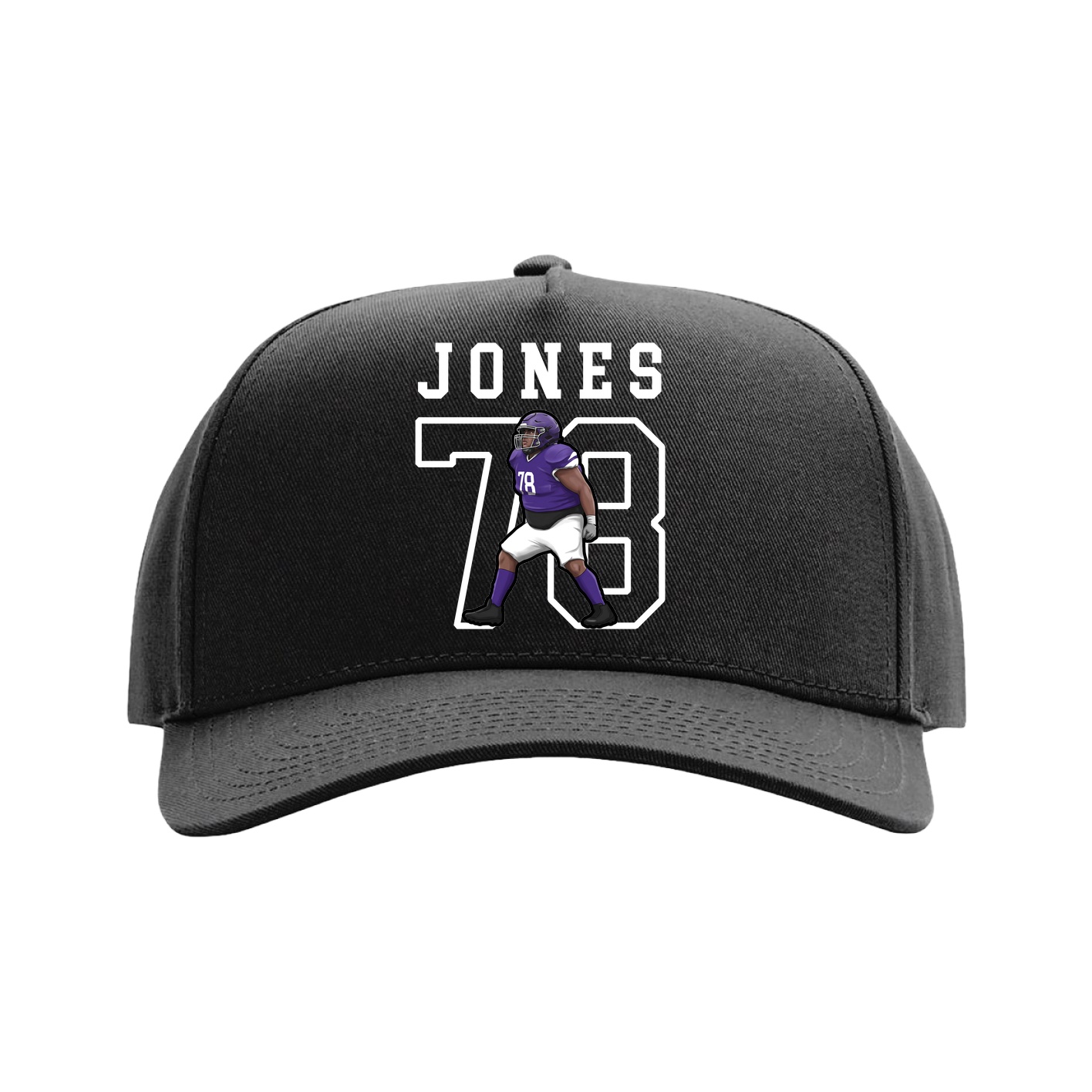 Full Fabric Five-Panel Champ Cap — Shirsey in Black