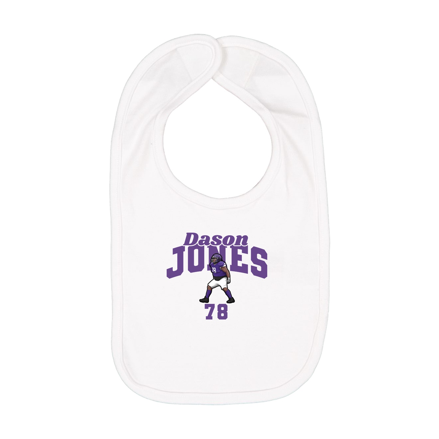 Infant Bib — Signature Arch in White