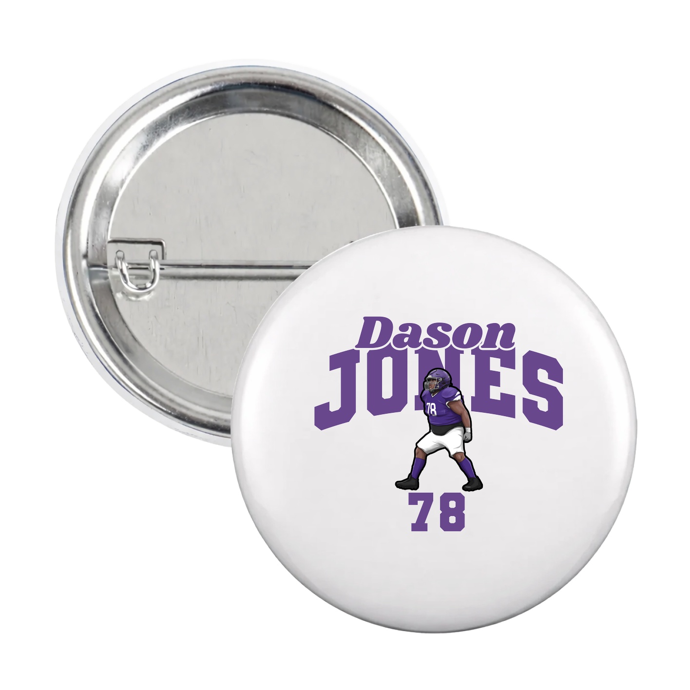 Game Day Button — Signature Arch in White