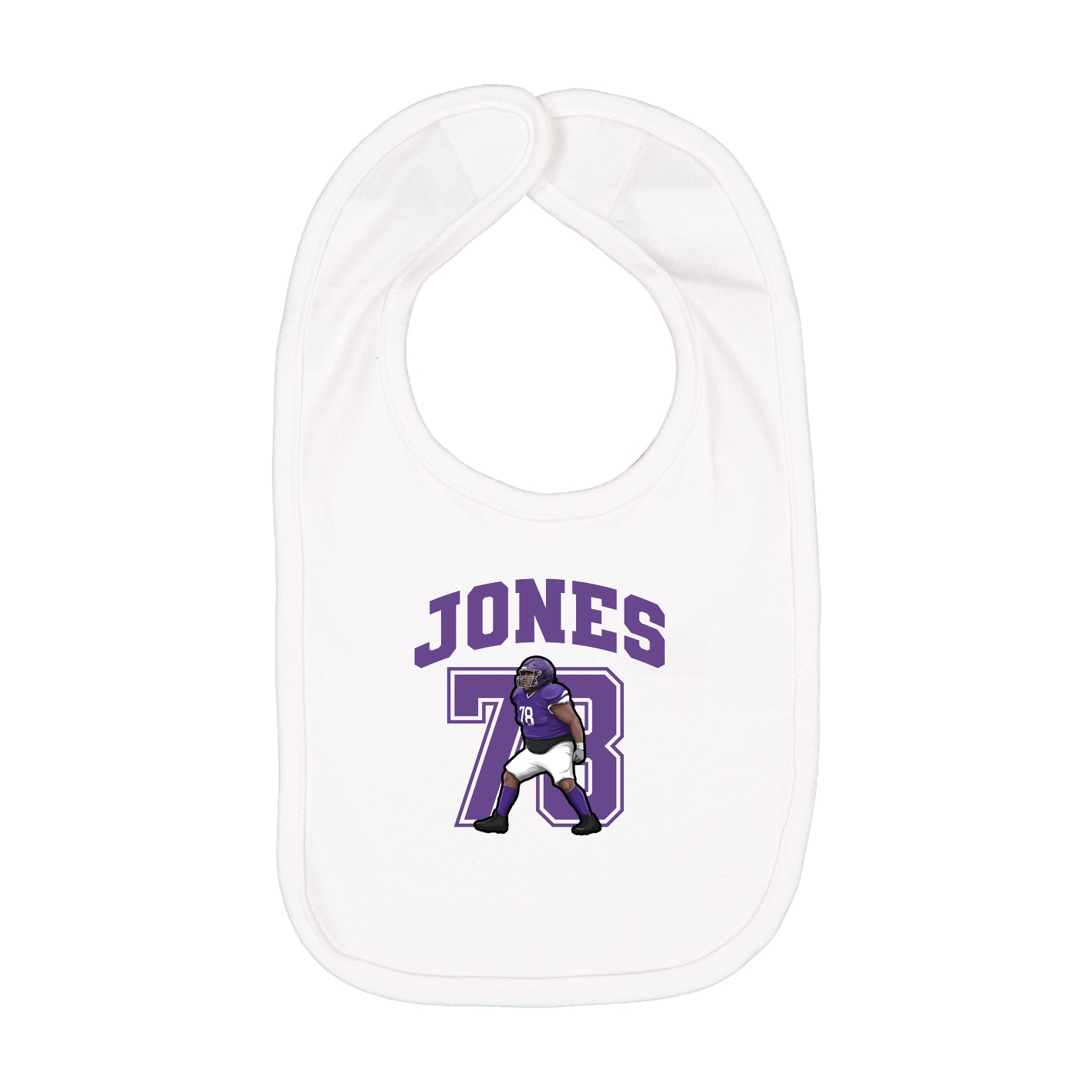 Infant Bib — Number in White
