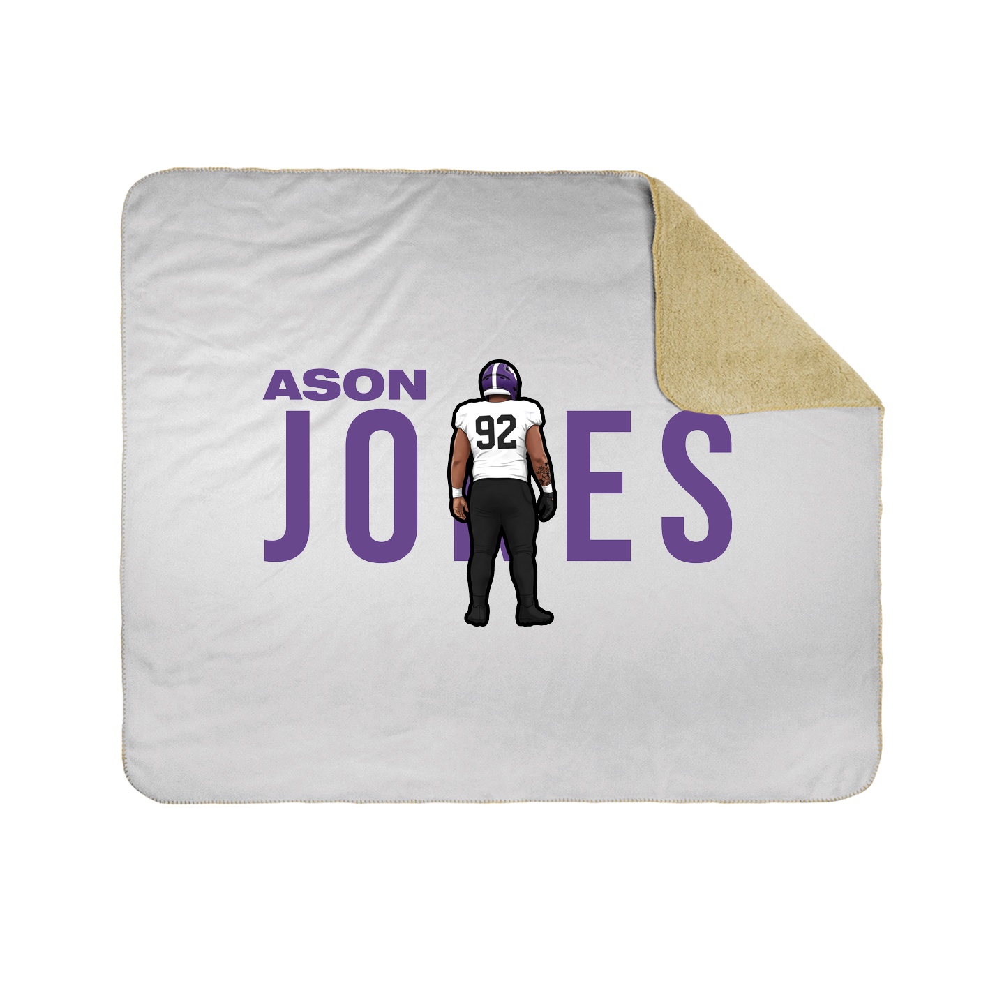 Throw Blanket — Player Name in White