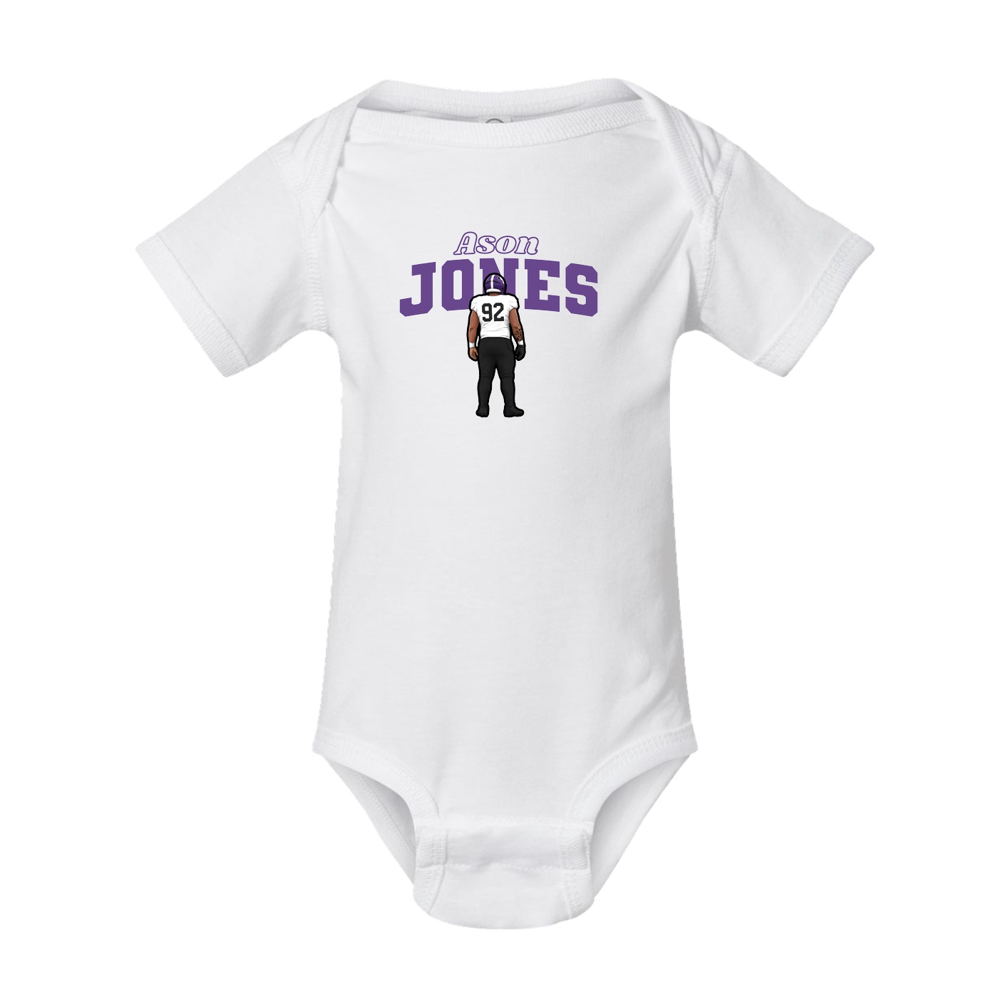 Baby Onesie — Name Arch in White