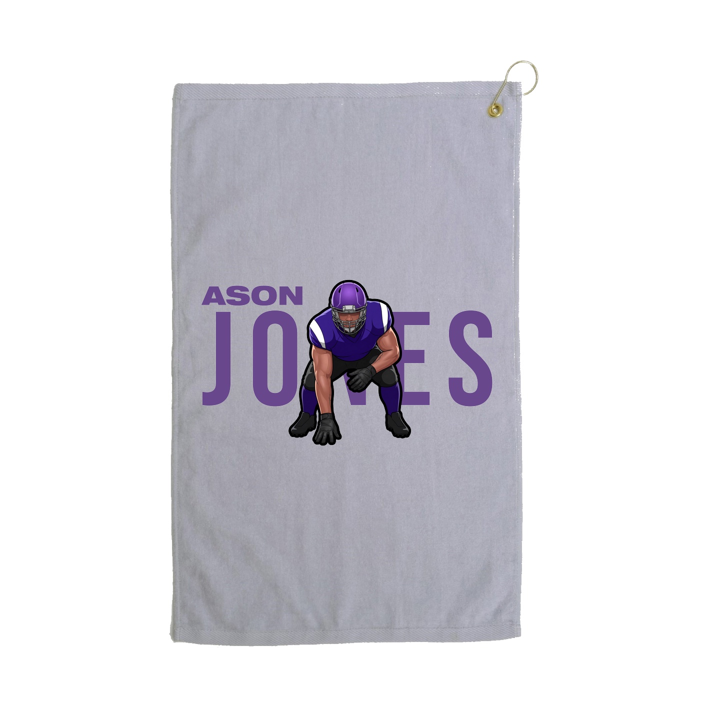 Golf Towel — Player Name in Grey