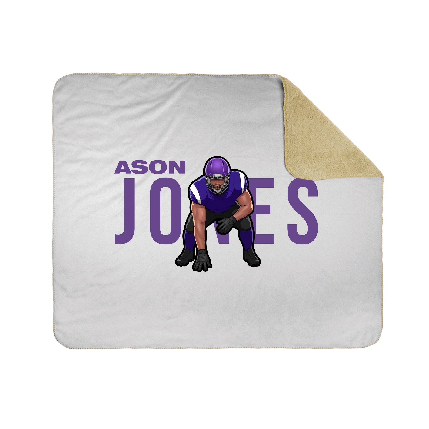 Throw Blanket — Player Name in White