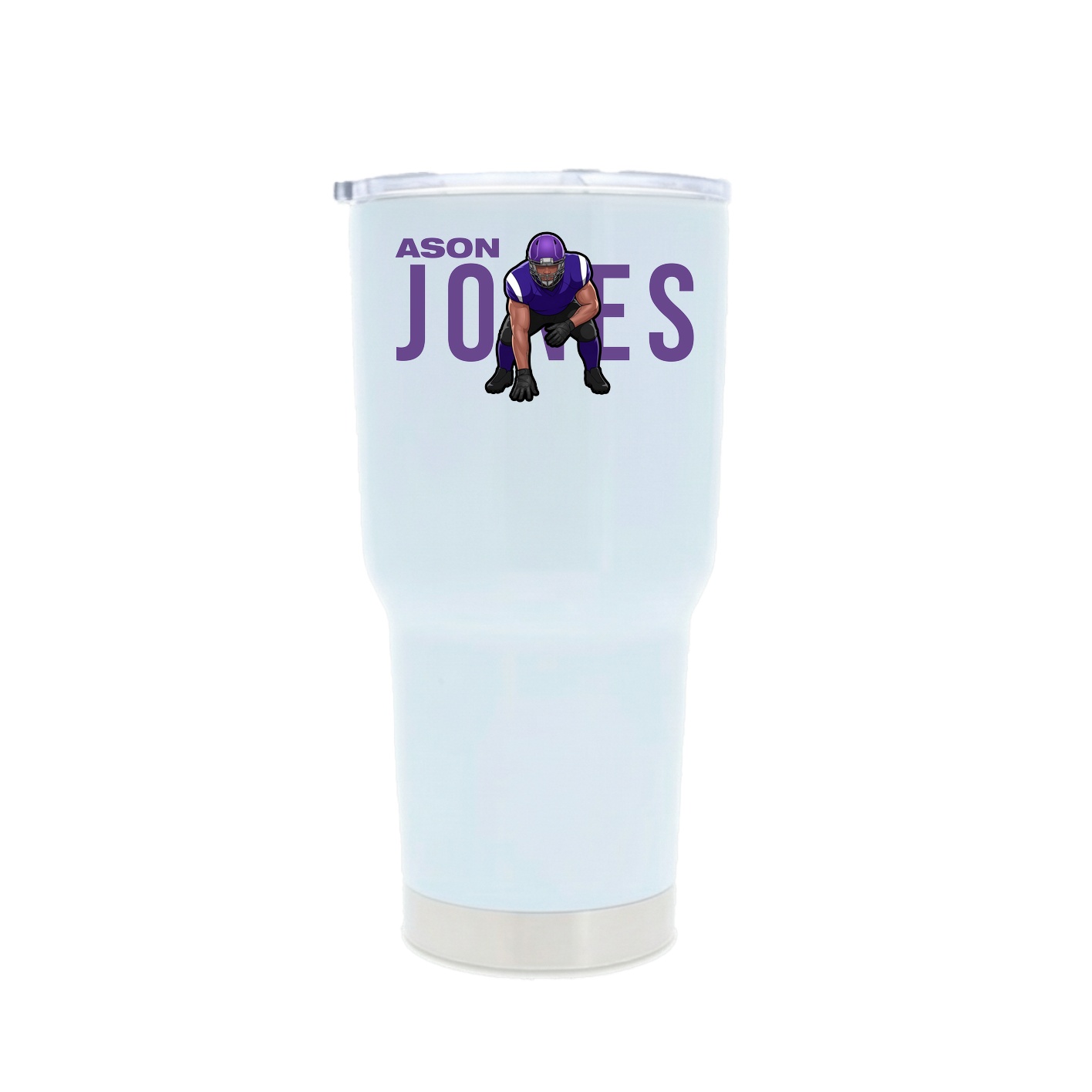 30oz Stainless Steel Tumbler — Player Name in White