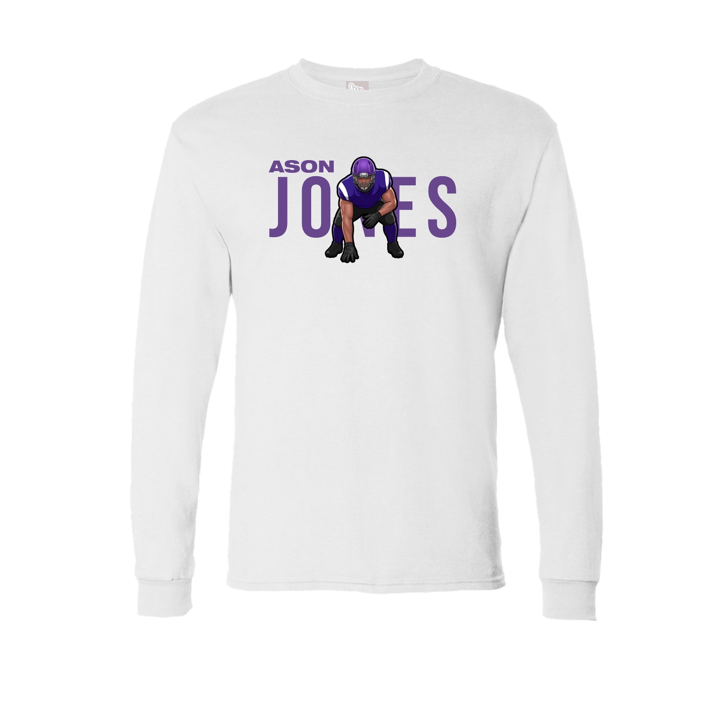 Long Sleeve Tee — Player Name in White