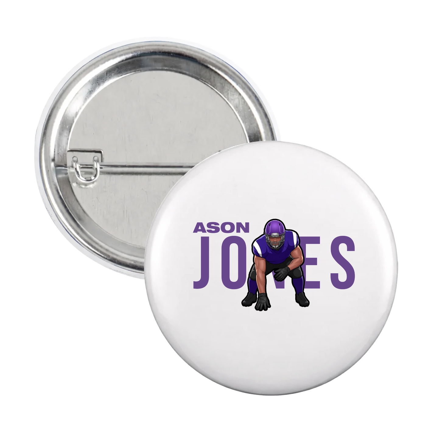 Game Day Button — Player Name in White
