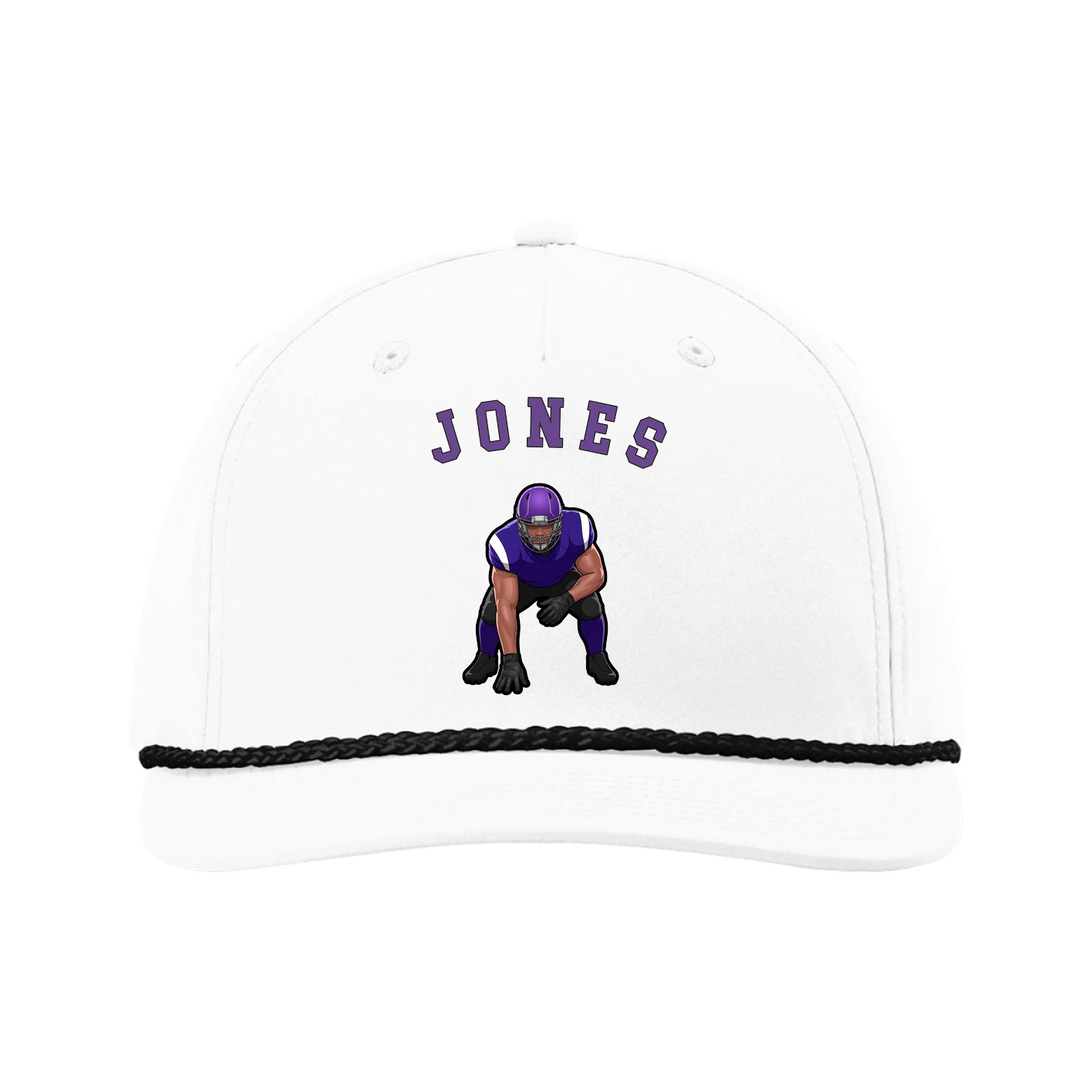 Five-Panel Classic Rope Cap — Shirsey Arch in White
