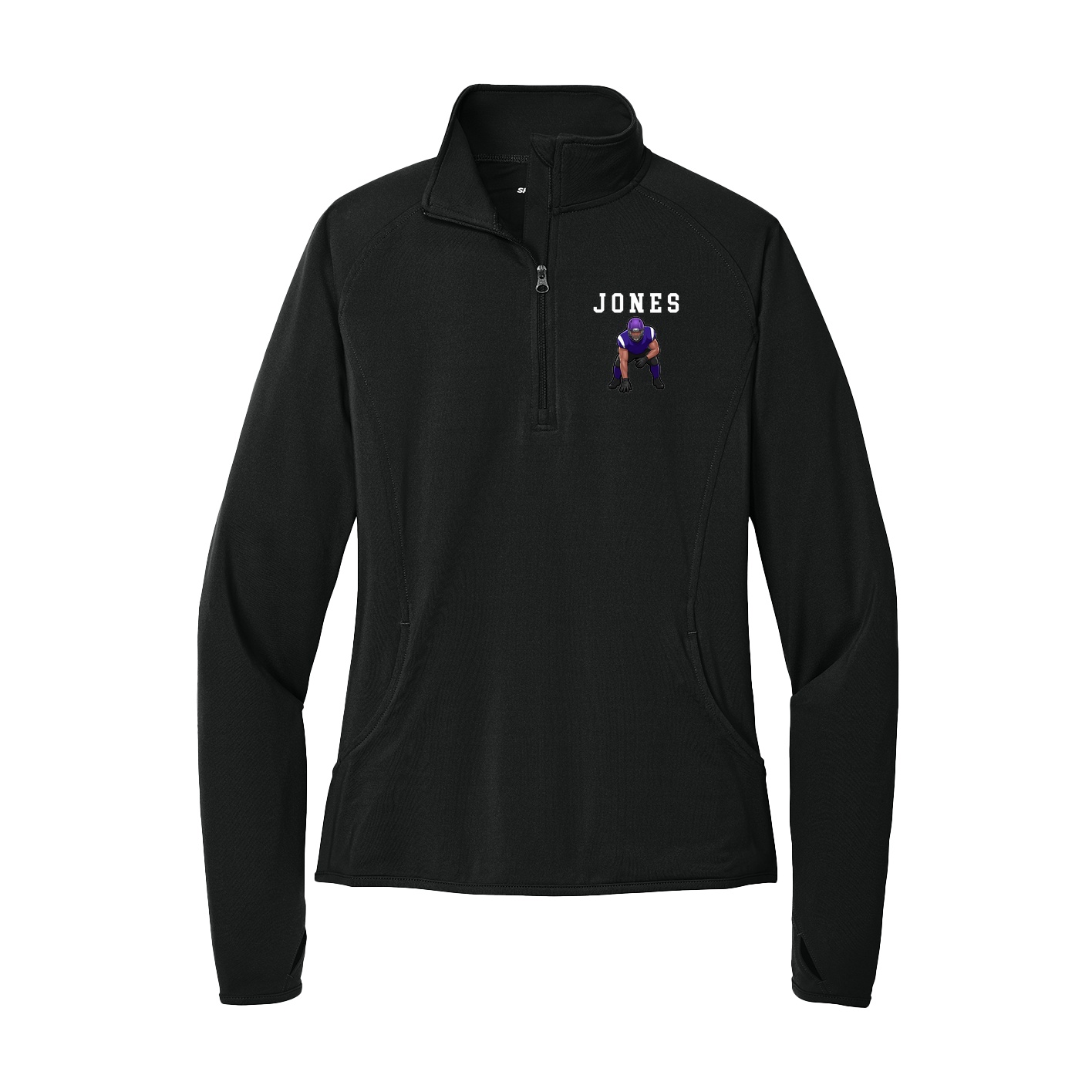 Women's Q-Zip Pullover — Shirsey in Black