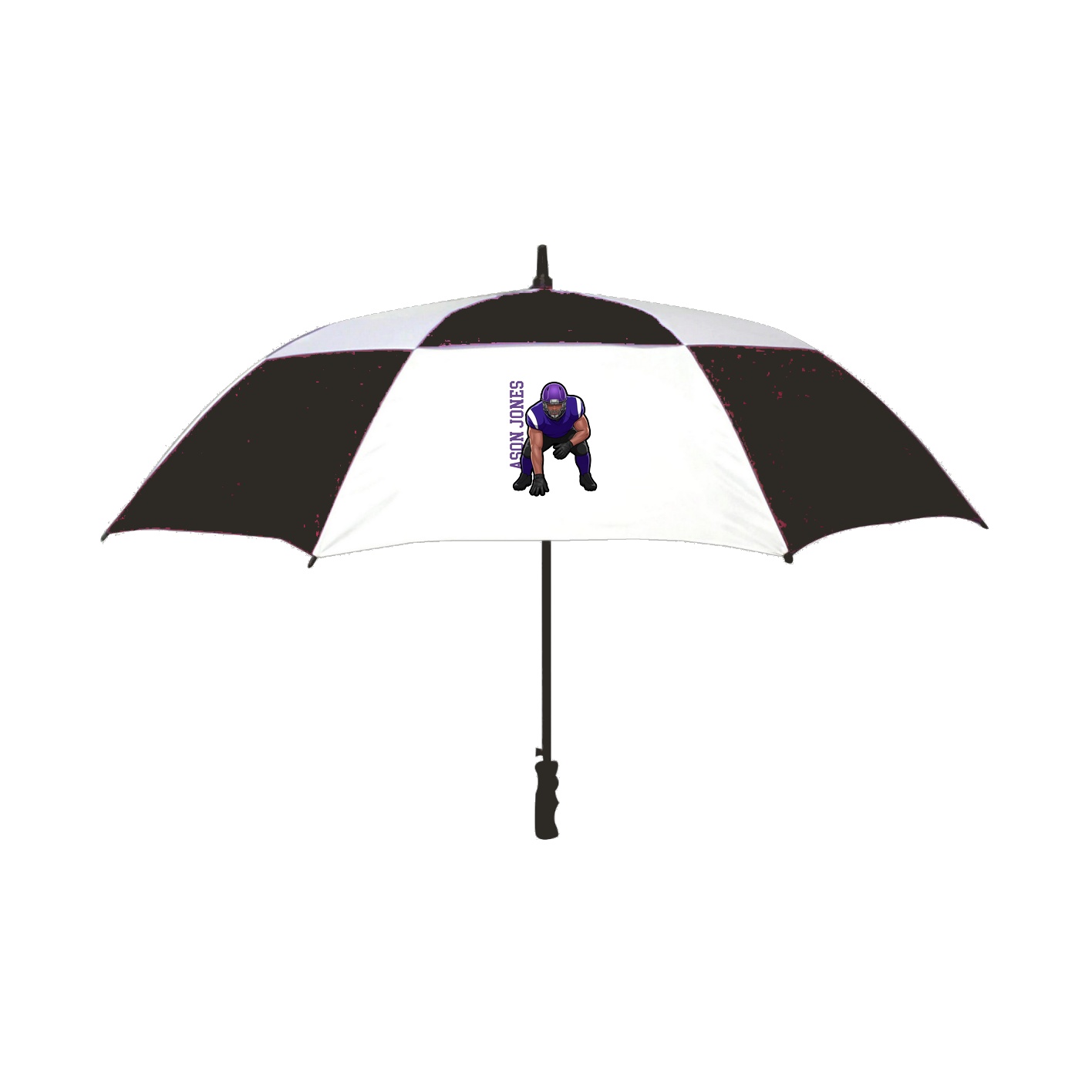 Golf Umbrella — Name Vertical in Black