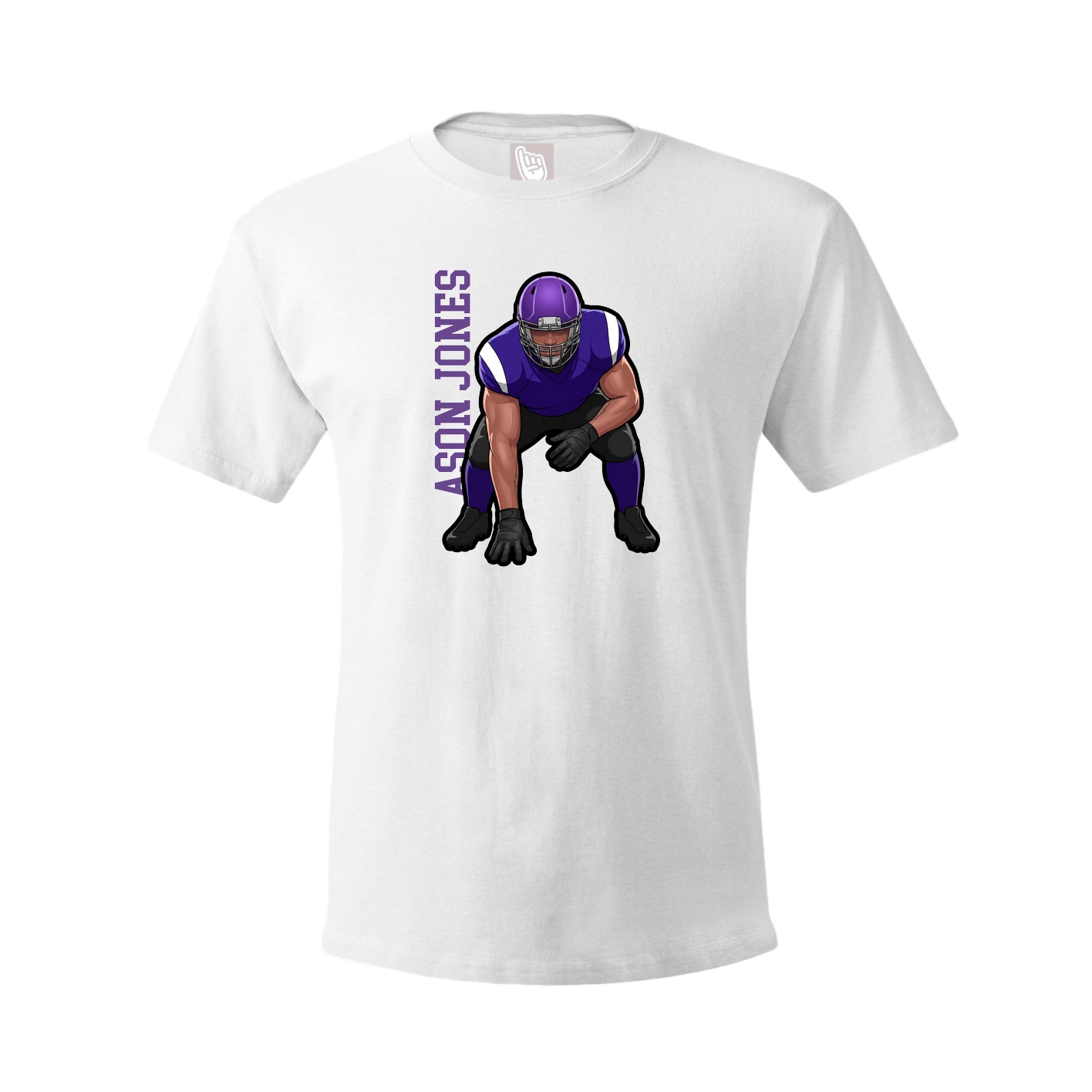 Tee — Name Vertical in White