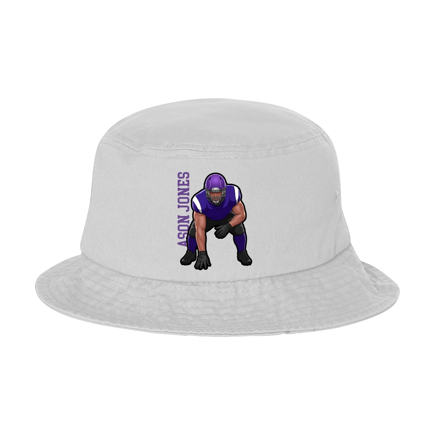 Bucket Cap — Name Vertical in White