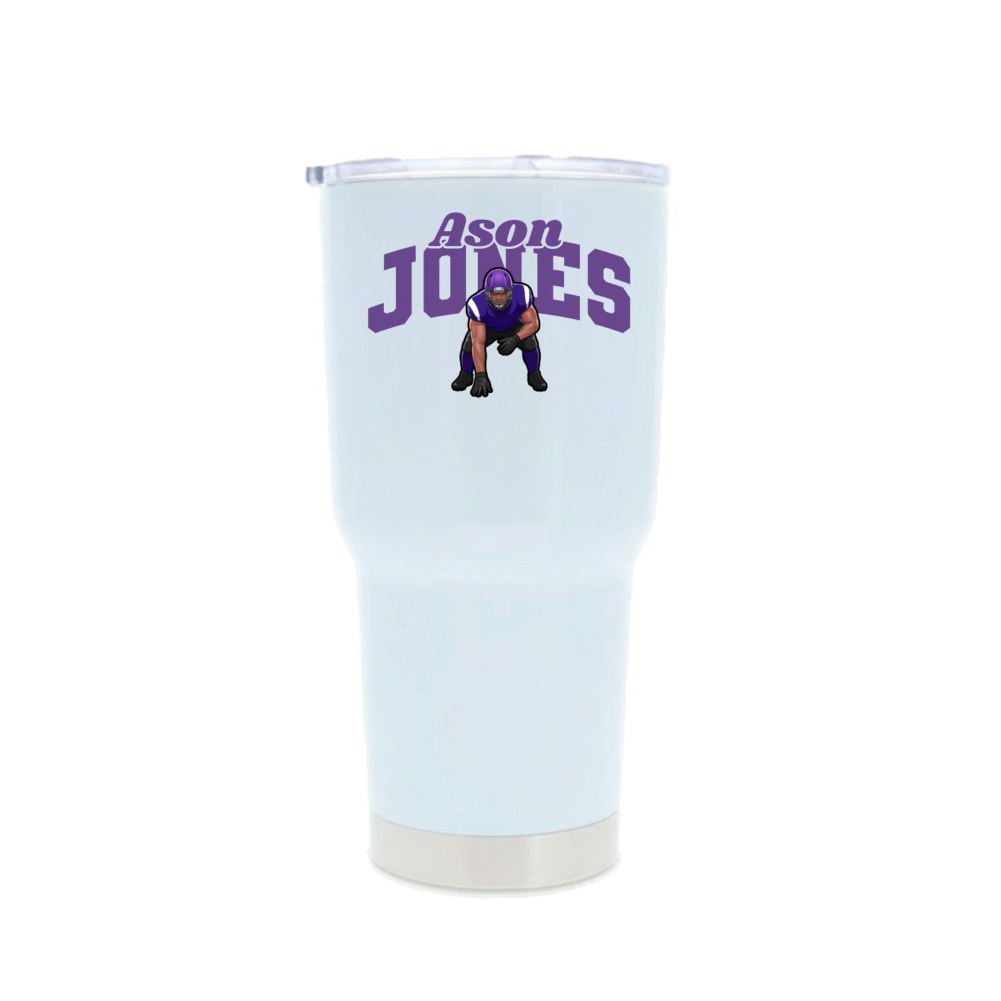 30oz Stainless Steel Tumbler — Signature Arch in White