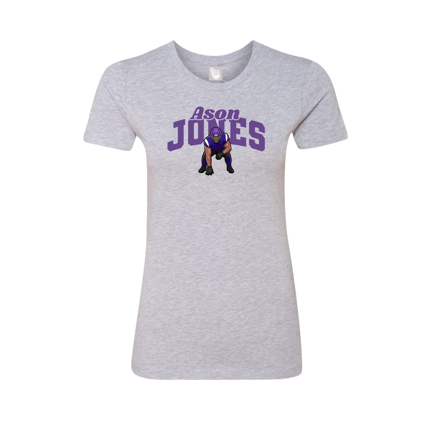 Fitted Women's Tee — Signature Arch in Grey