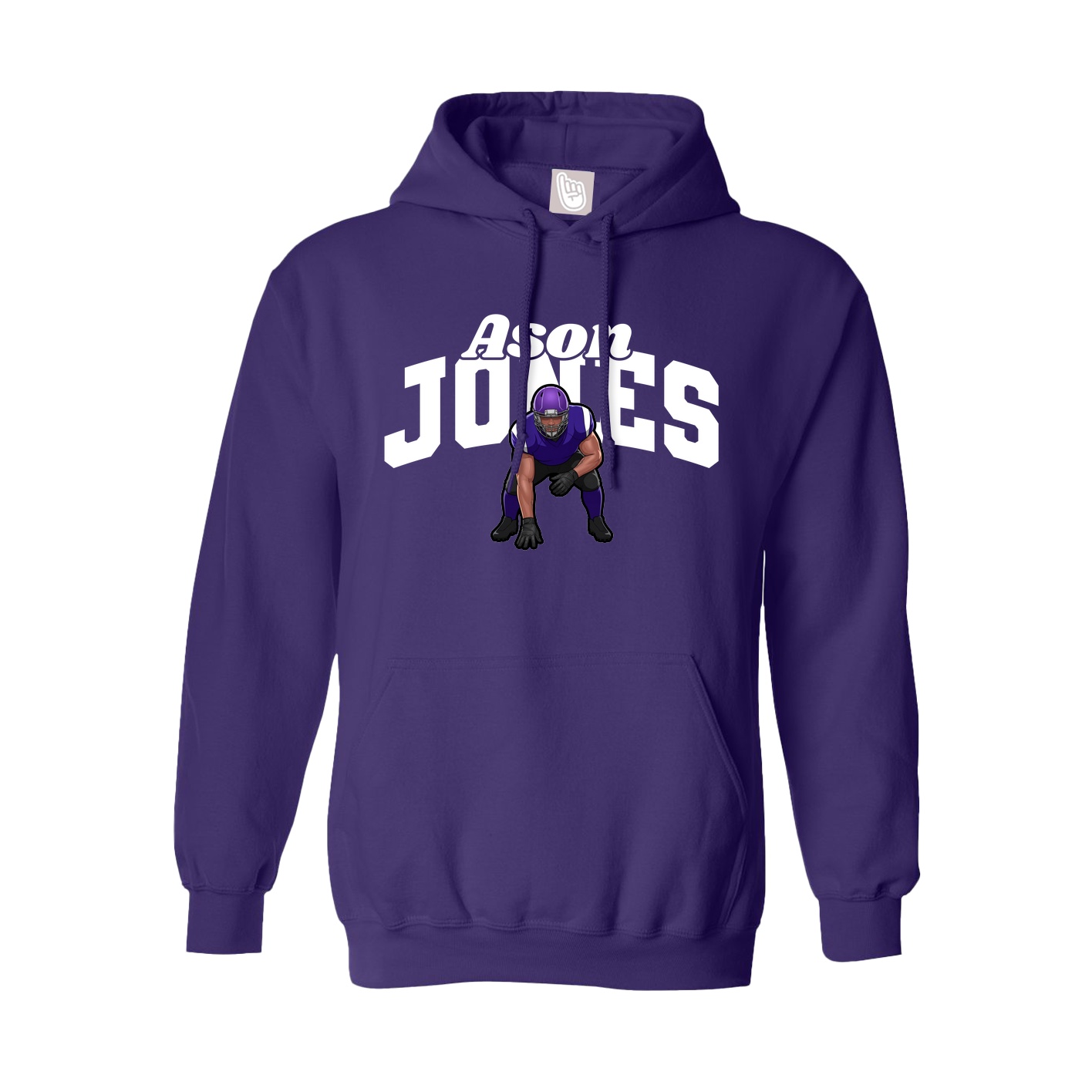 Hoodie — Signature Arch in Purple