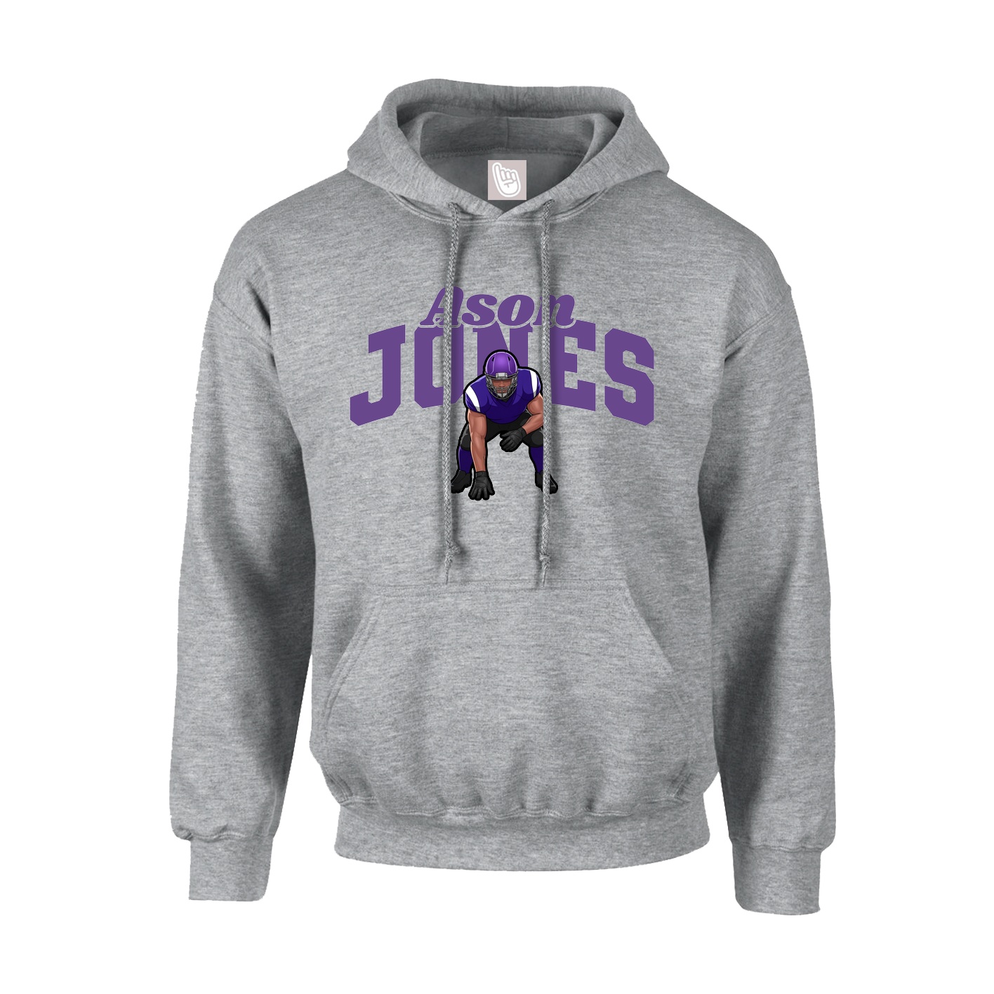 Youth Hoodie — Signature Arch in Grey
