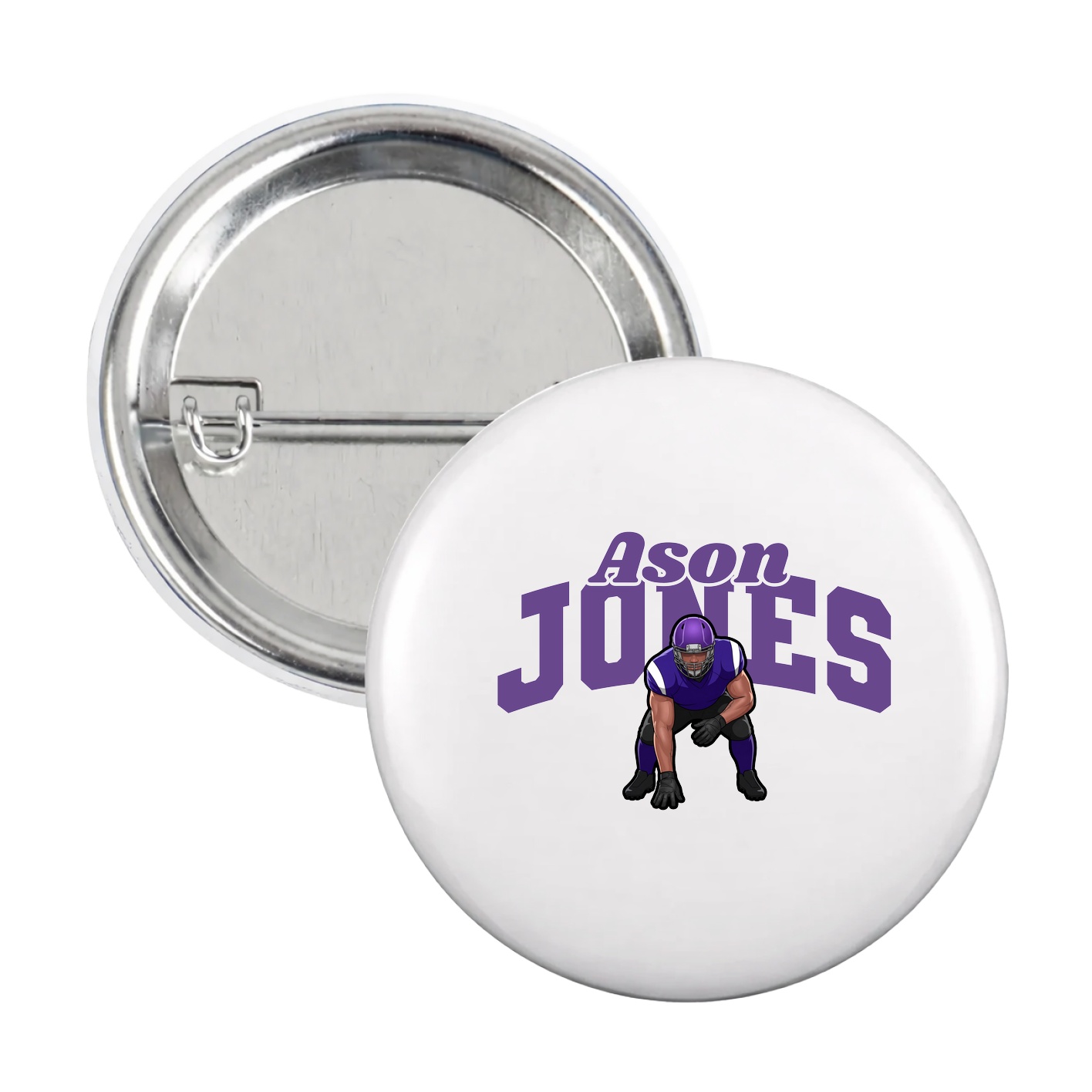 Game Day Button — Signature Arch in White