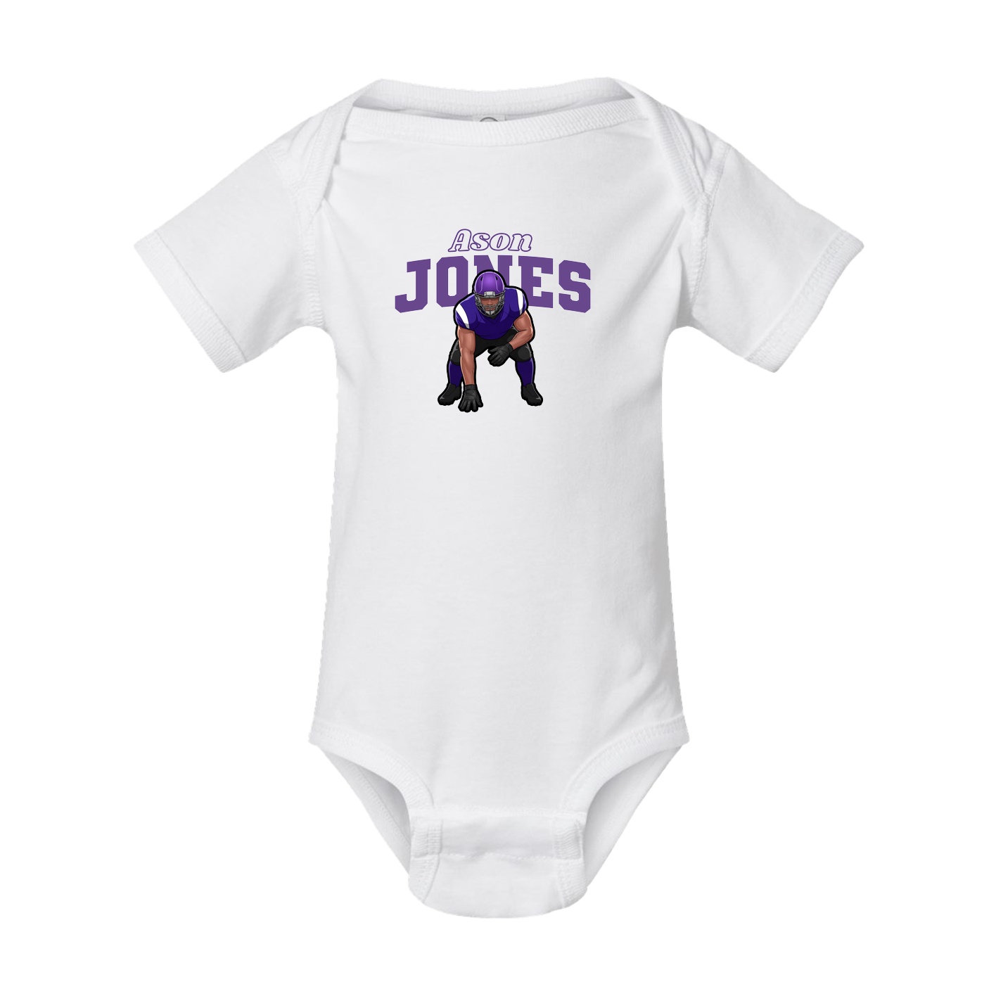 Baby Onesie — Name Arch in White