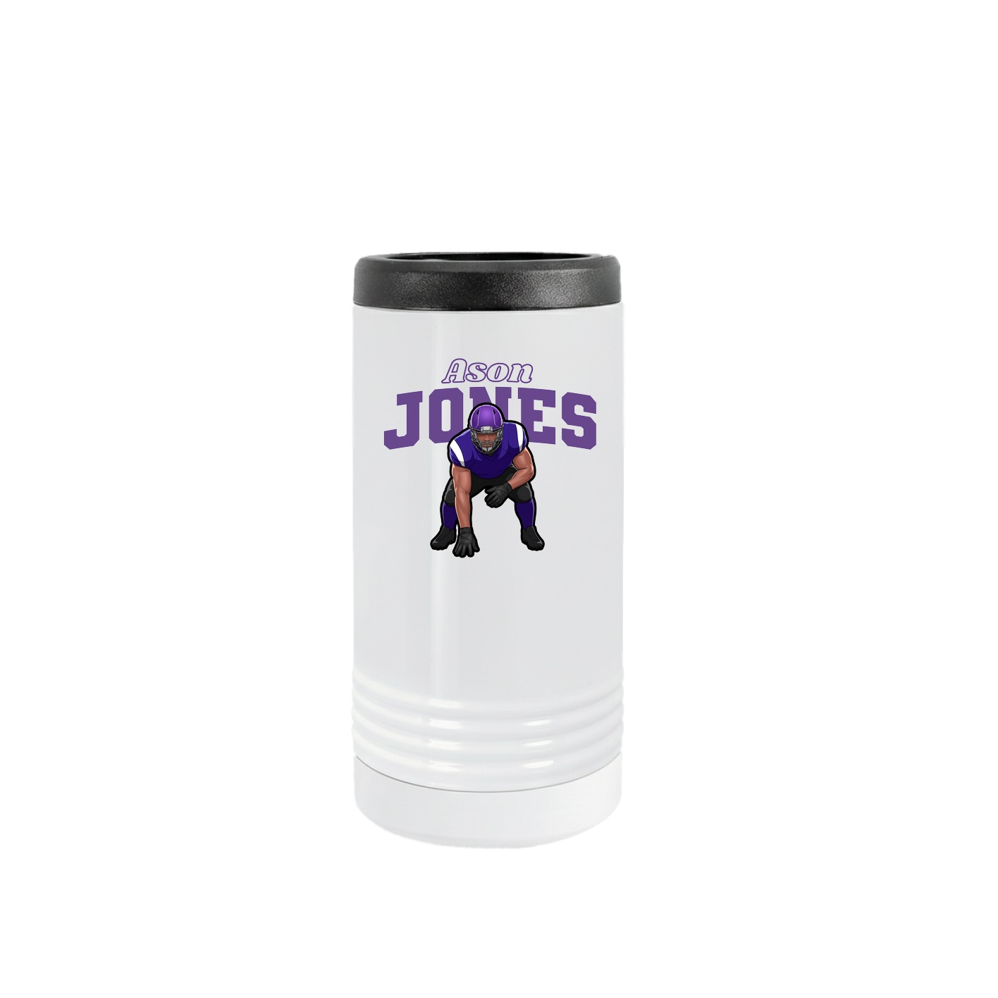 Slim Beverage Holder — Name Arch in White