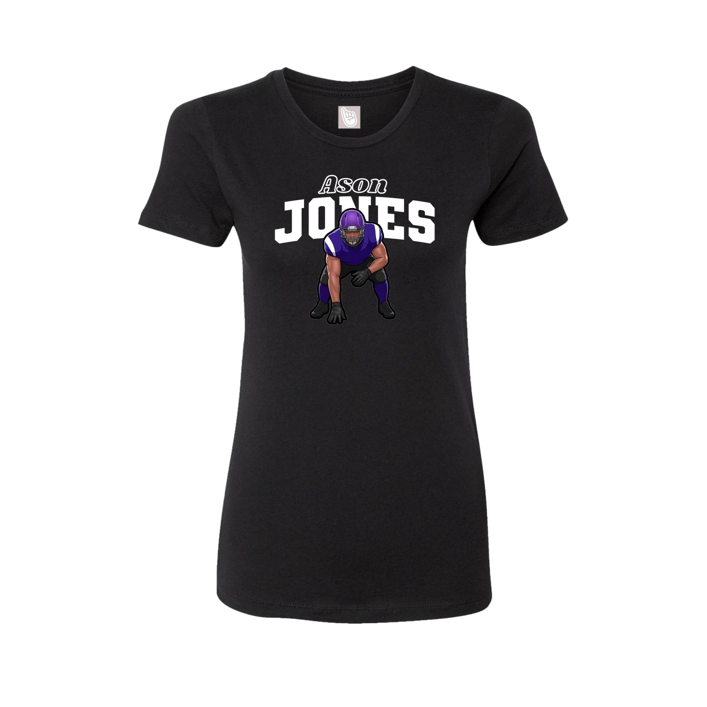 Fitted Women's Tee — Name Arch in Black