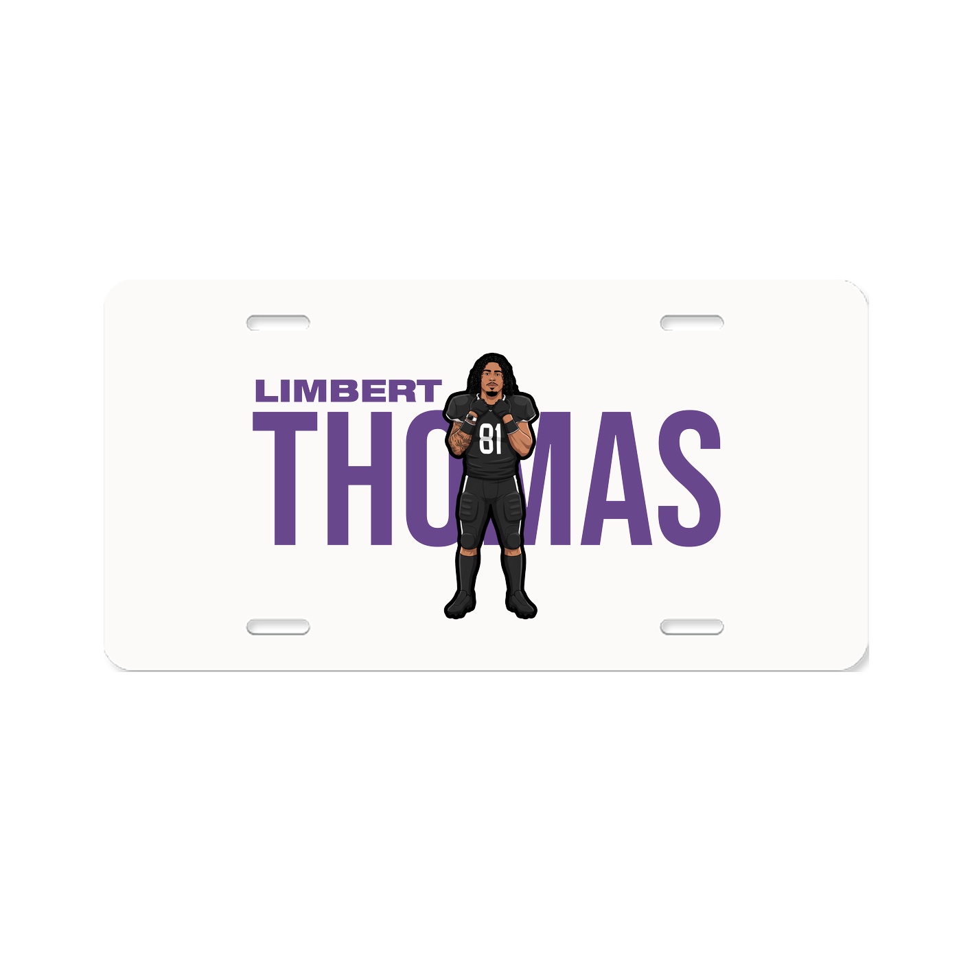 License Plate — Player Name in Classic