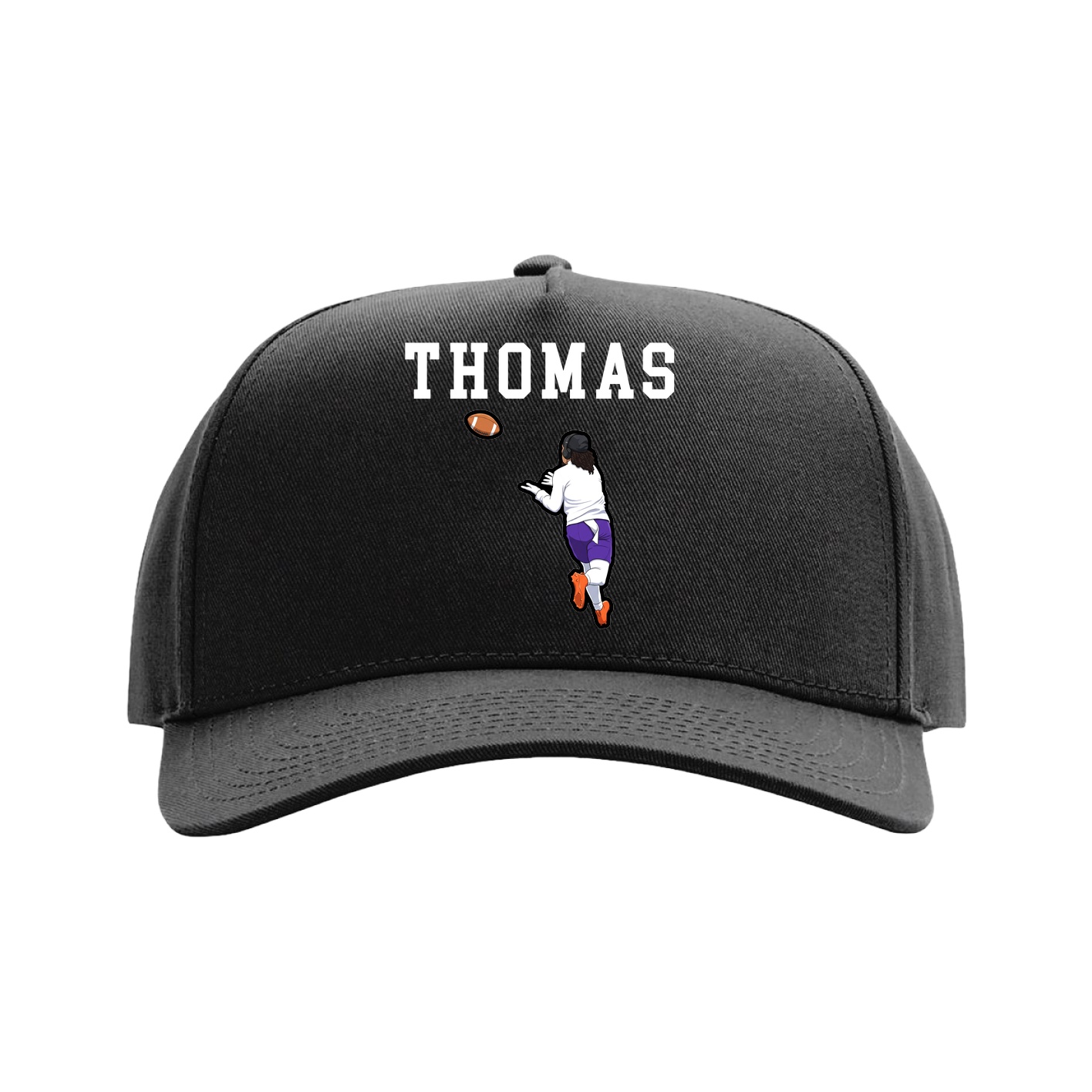 Full Fabric Five-Panel Champ Cap — Shirsey in Black