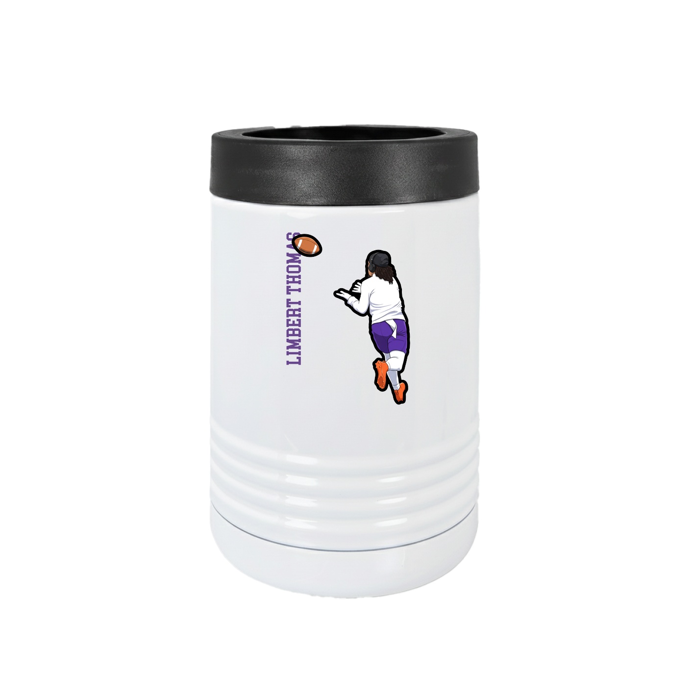 Beverage Holder — Name Vertical in White