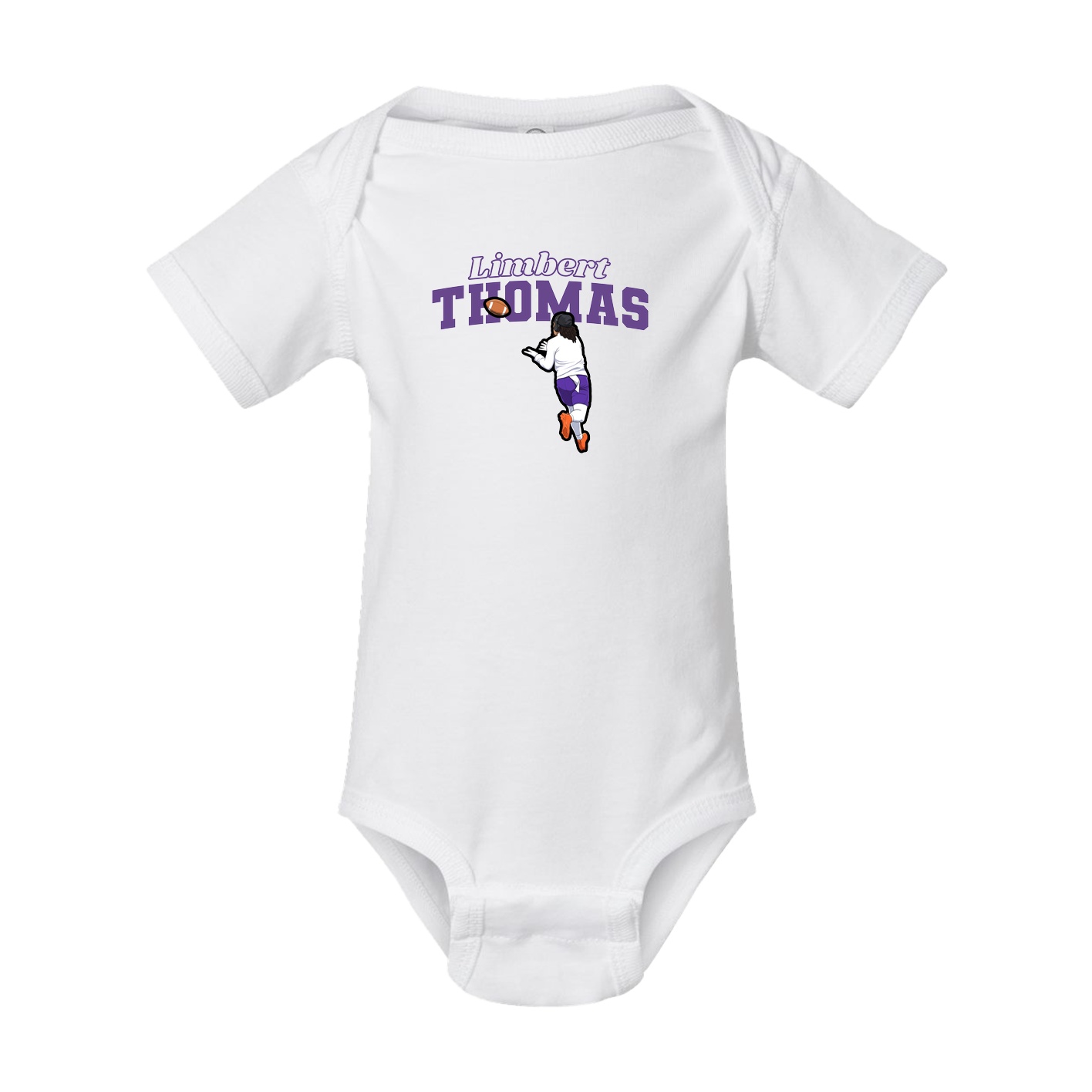 Baby Onesie — Name Arch in White