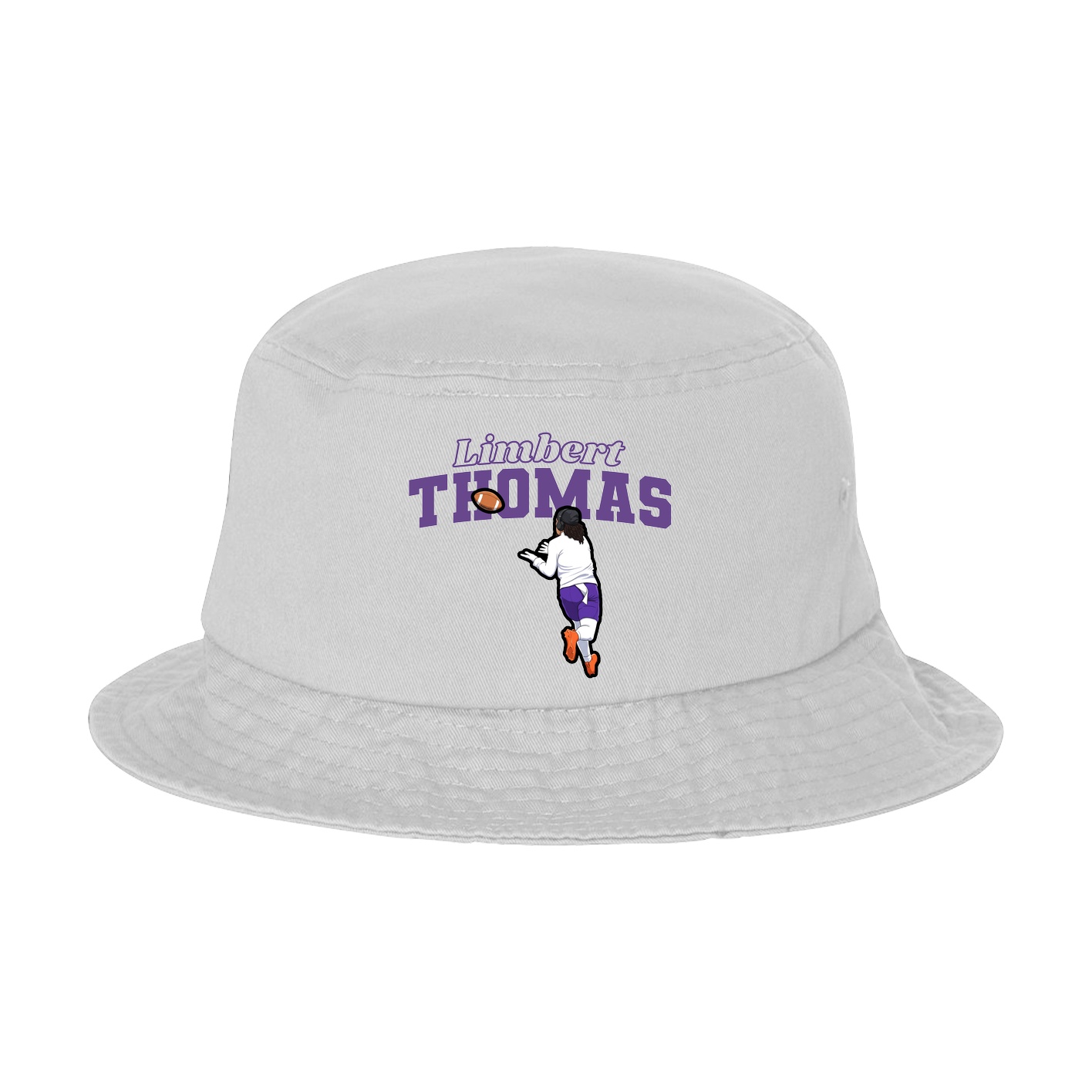 Bucket Cap — Name Arch in White