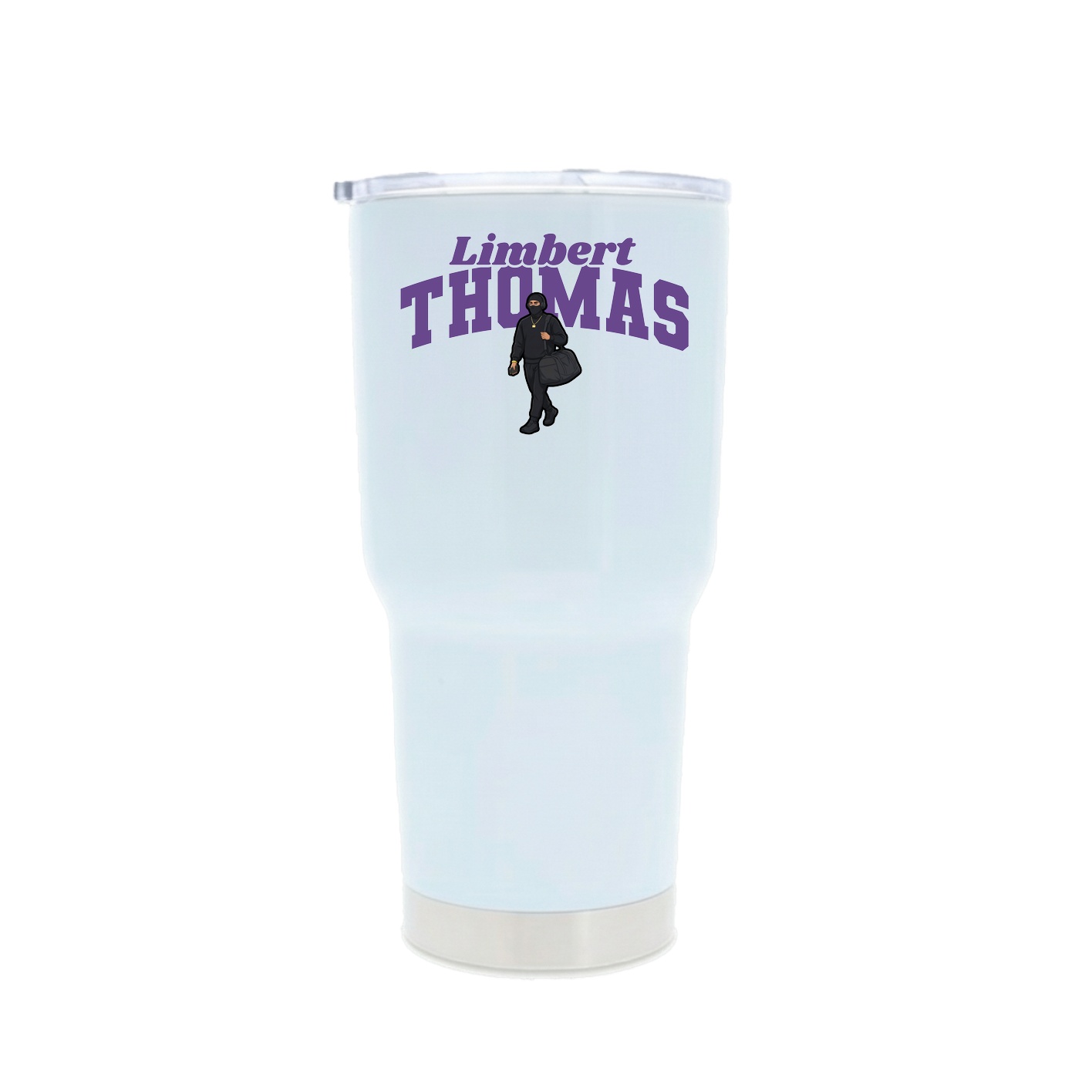 30oz Stainless Steel Tumbler — Signature Arch in White
