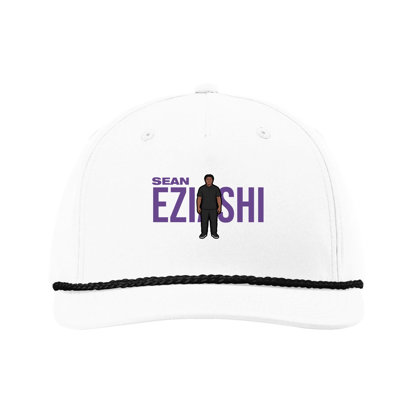 Five-Panel Classic Rope Cap — Player Name in White