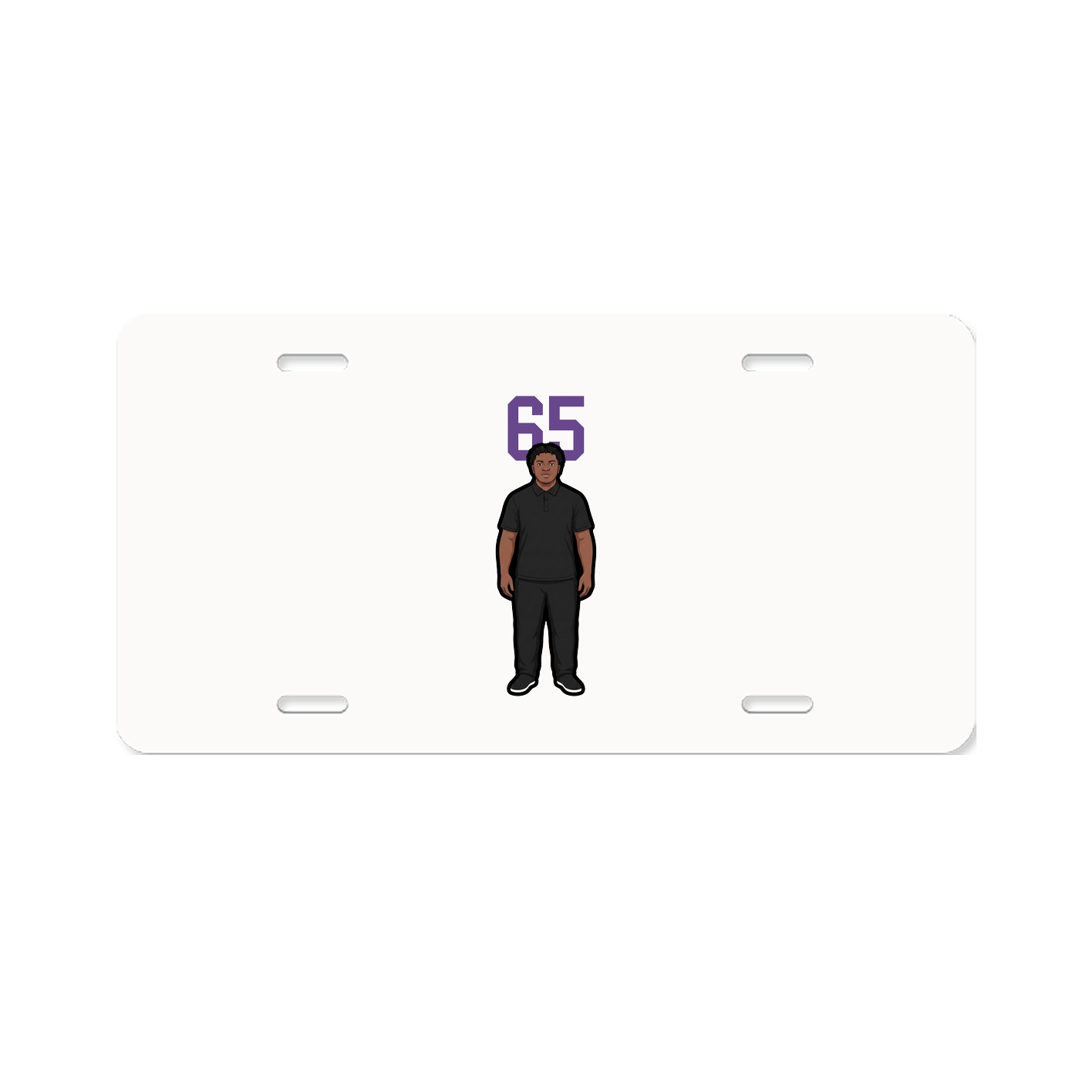 License Plate — Number Top in Classic